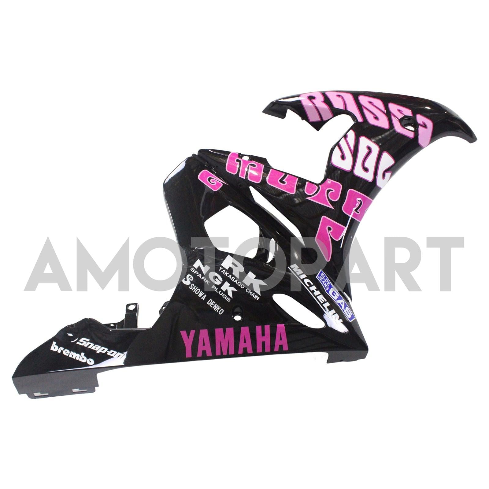Amotopart Yamaha 2005 YZF 600 R6 Black Pink Fairing Kit