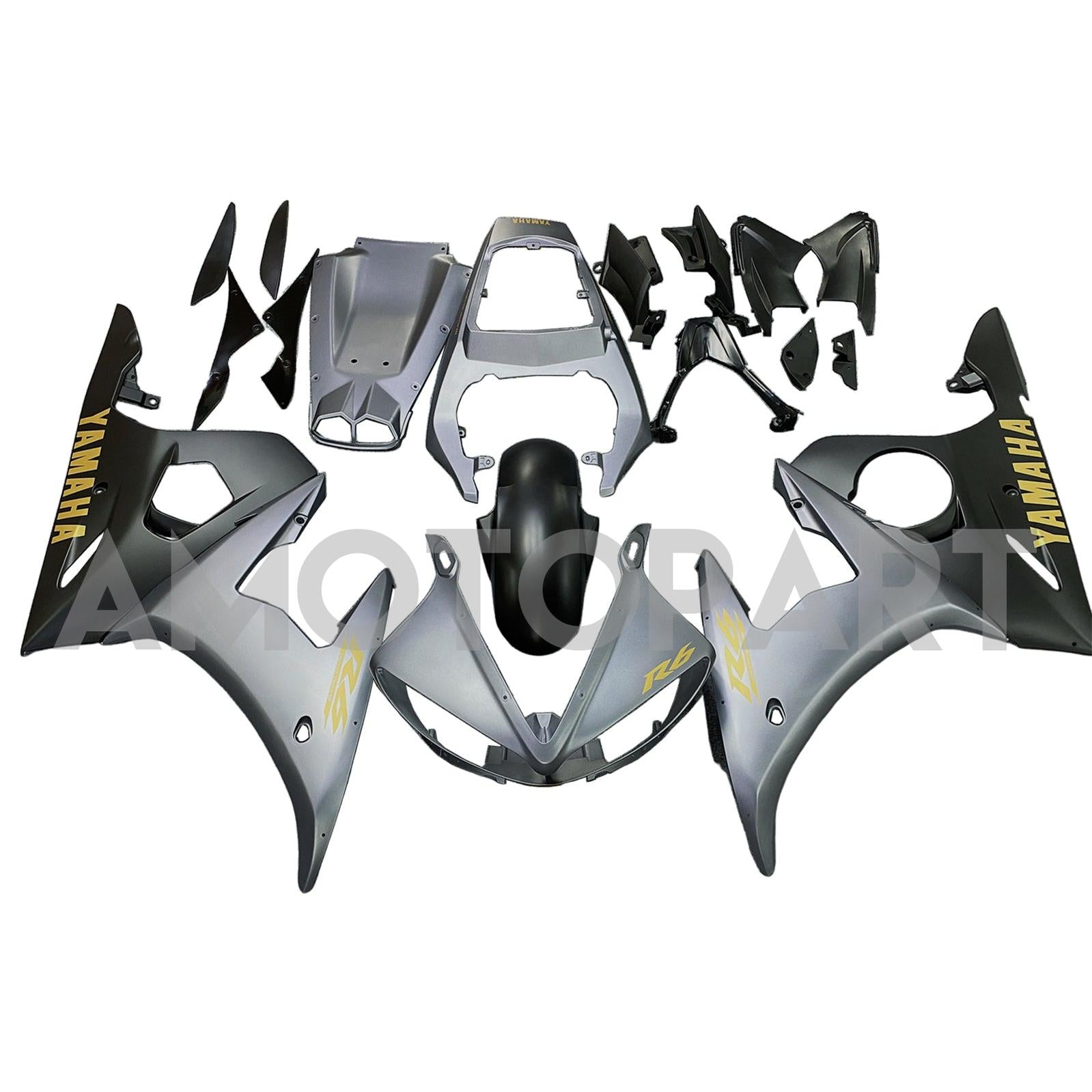 Amotopart Yamaha 2005 YZF 600 R6 R6 Gray Sliver Abzugskit