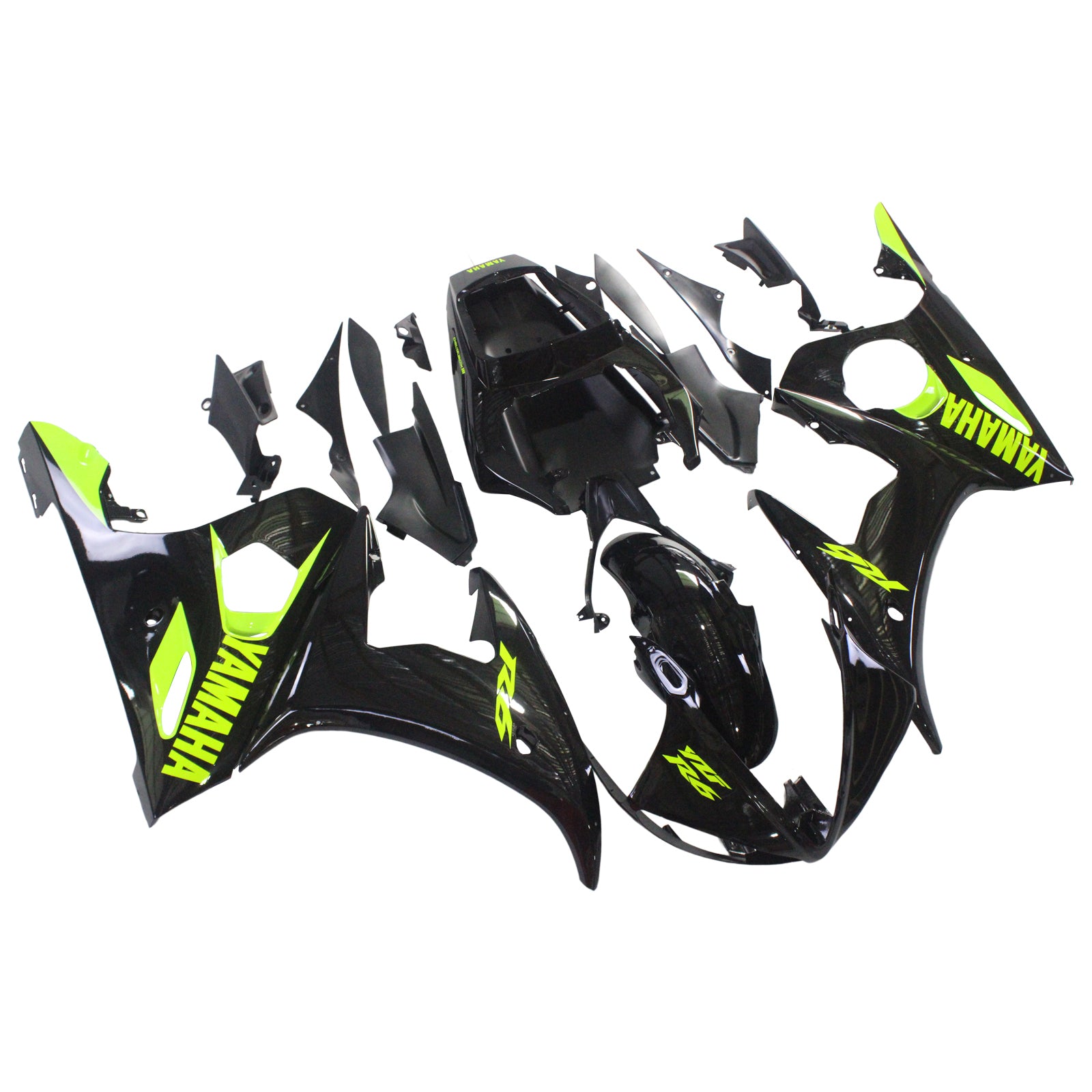 Amotopart Yamaha YZF 600 R6 2005 Black&Yellow Fairing Kit