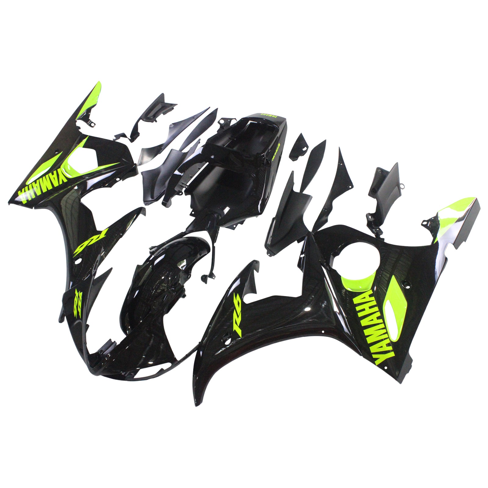 Amotopart Yamaha YZF 600 R6 2005 Black&Yellow Fairing Kit