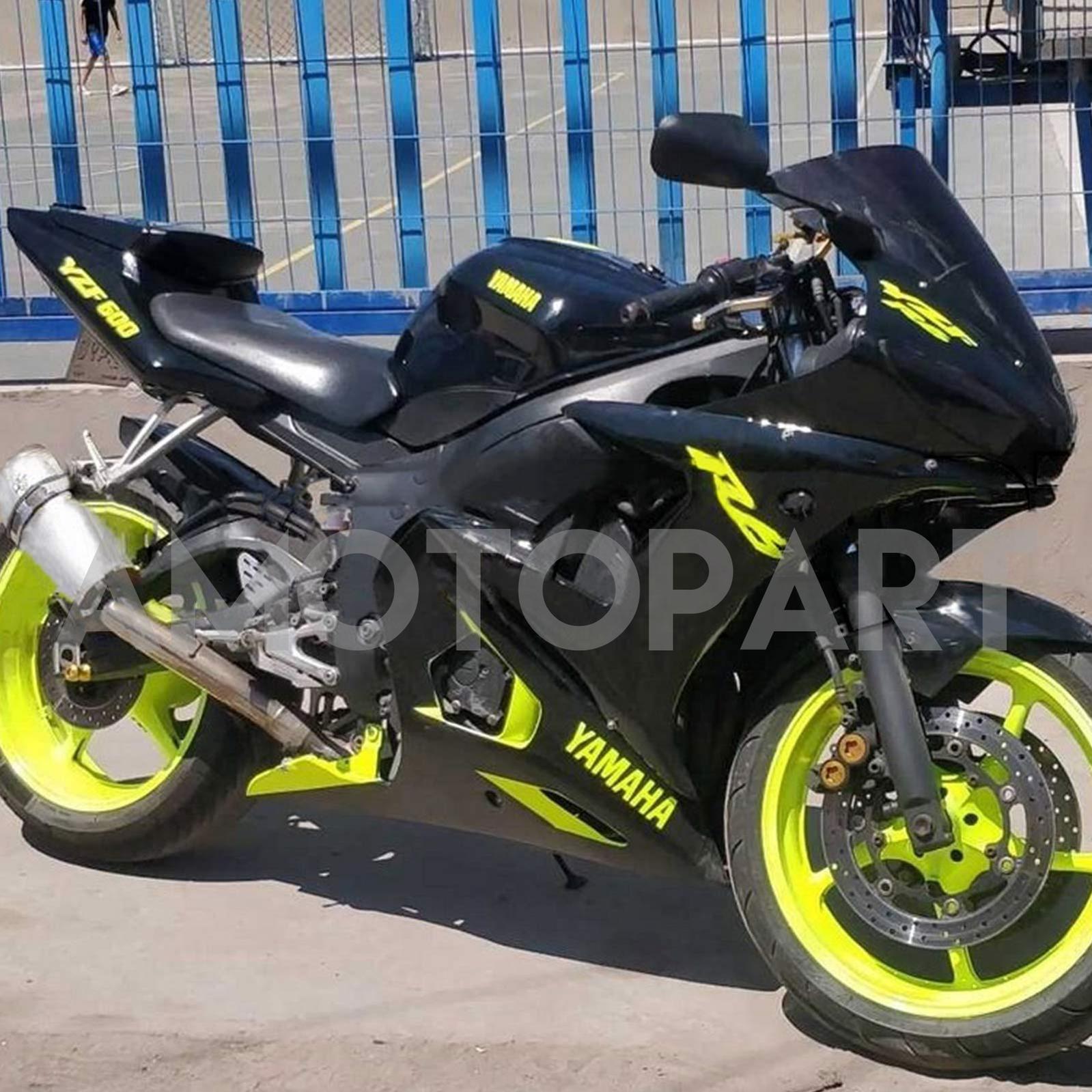Amotopart Yamaha YZF 600 R6 2005 Schwarz&Gelbes Verkleidungsset