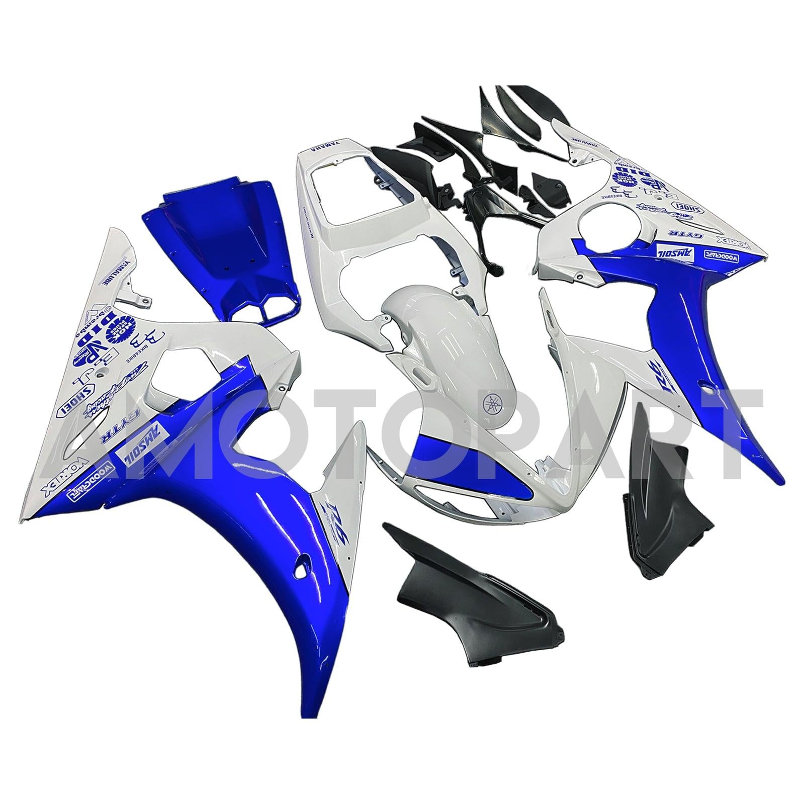 Wtryskowe Zestaw Fairing Bodywork Plastic ABS do Yamaha YZF 600 R6 2005