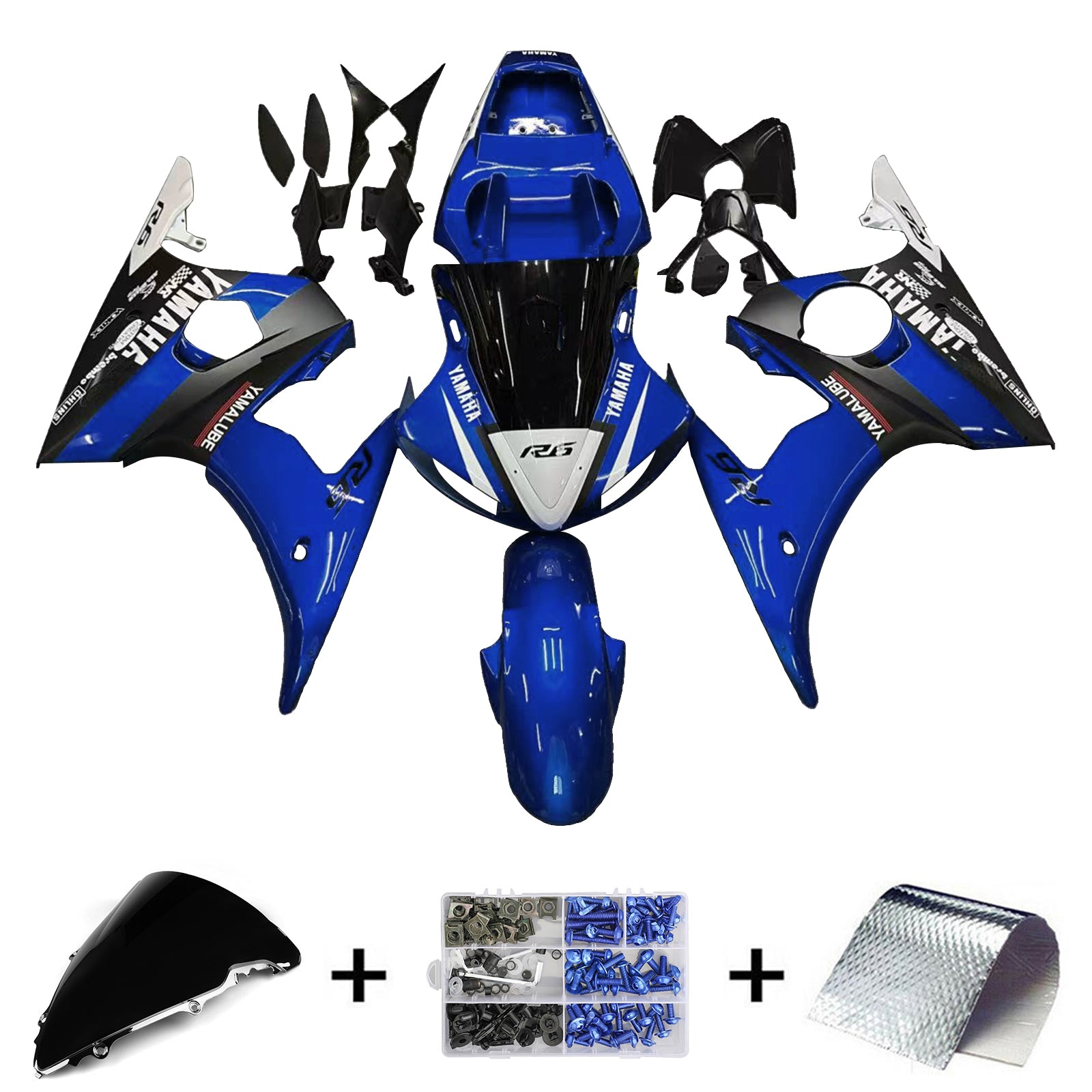 Einspritzverkleidungssatz Karosserie Kunststoff ABS passend für Yamaha YZF 600 R6 2005