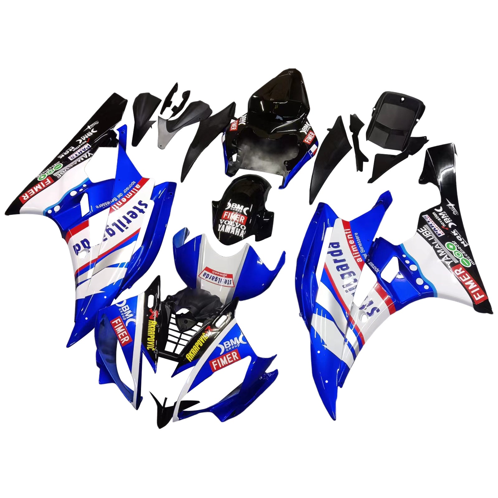 Amotopart Fairings Yamaha YZF-R6 2006-2007 Fairing Blue Black Sterilgard R6 Racing Fairing Kit