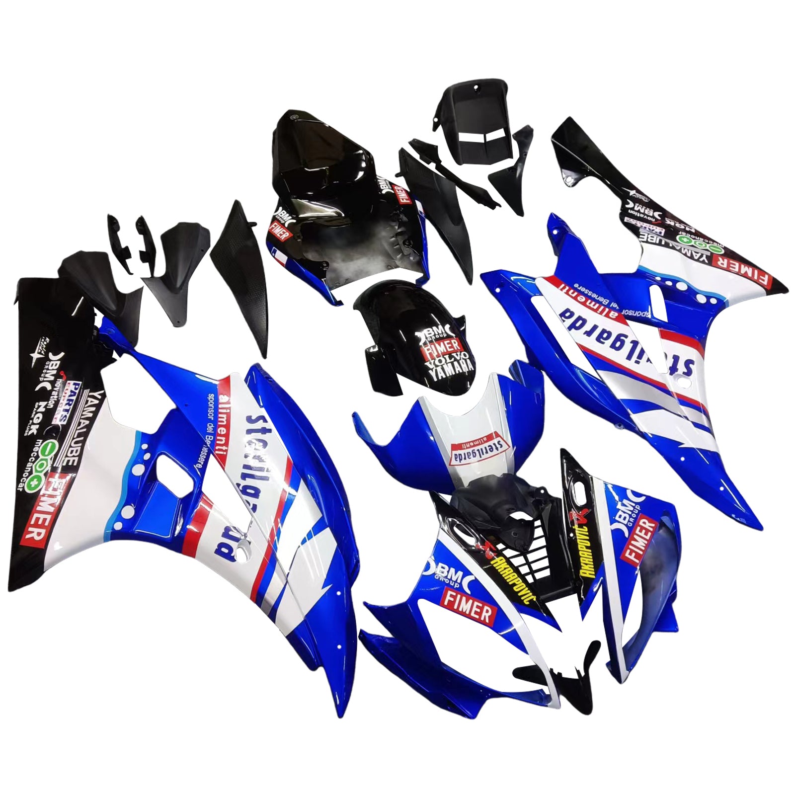 Amotopart Fairings Yamaha YZF-R6 2006-2007 Fairing Blue Black Sterilgard R6 Racing Fairing Kit