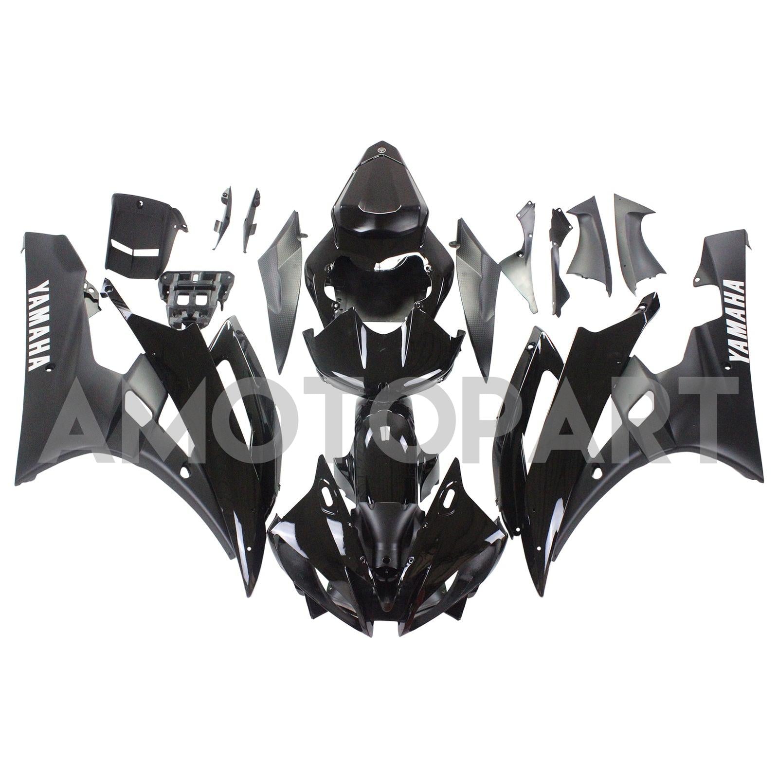 Amotopart Fairings Yamaha YZF-R6 2006-2007 Fairing Contrast Black Fairing Kit