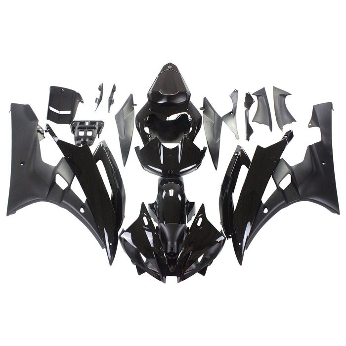 Amotopart Fairings Yamaha YZF-R6 2006-2007 Fairing Contrast Black Fairing Kit