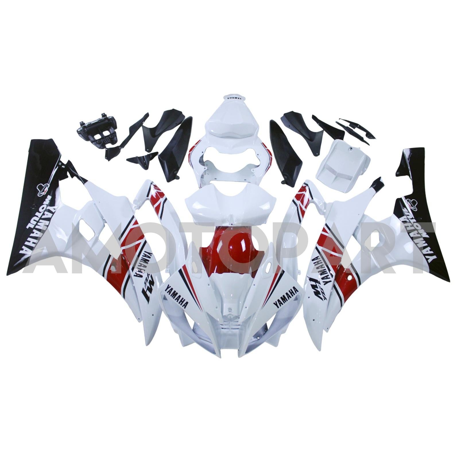 Amotopart Fairings Yamaha YZF-R6  2006-2007 Fairing White Red Black Fairing Kit