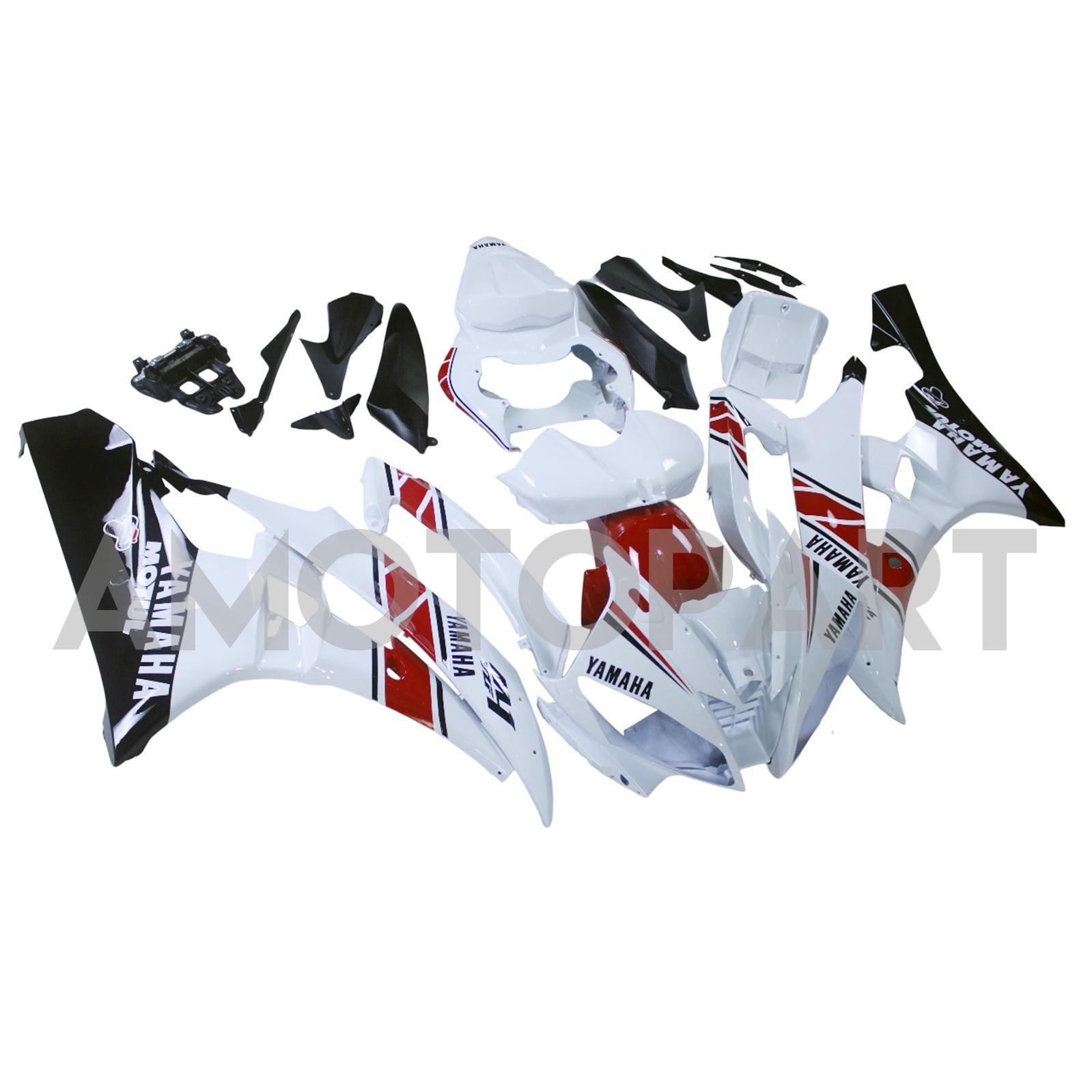 Amotopart Fairings Yamaha YZF-R6  2006-2007 Fairing White Red Black Fairing Kit