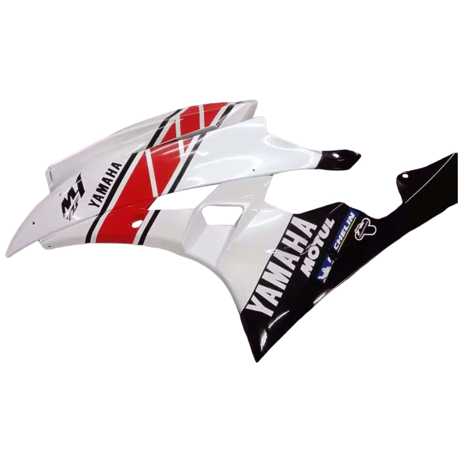 Amotopart Carénages Yamaha YZF-R6 2006-2007 Carénage Blanc Rouge Noir Kit de carénage