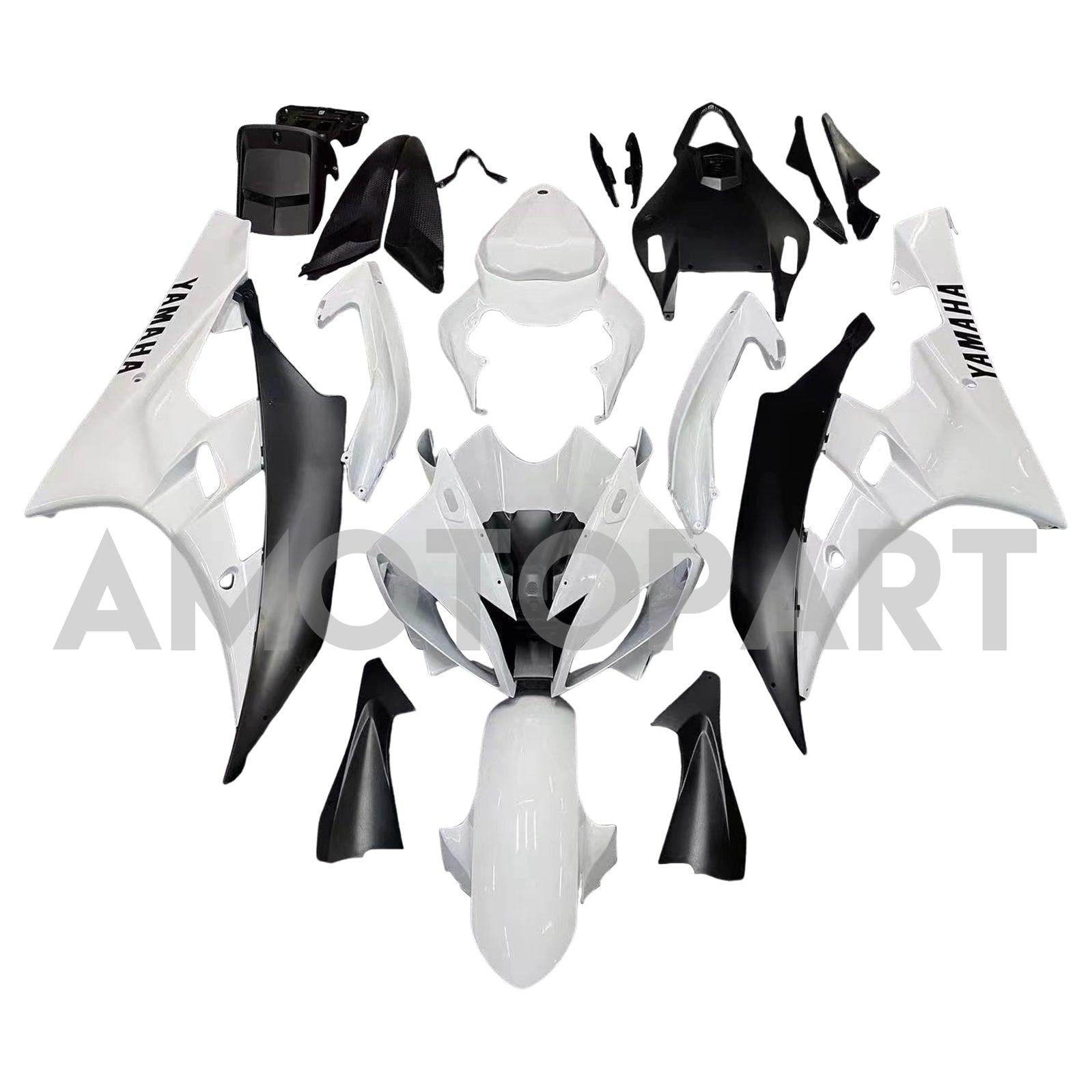 Amotopart Fairings Yamaha YZF-R6 2006-2007 Fairing White Black Fairing Kit