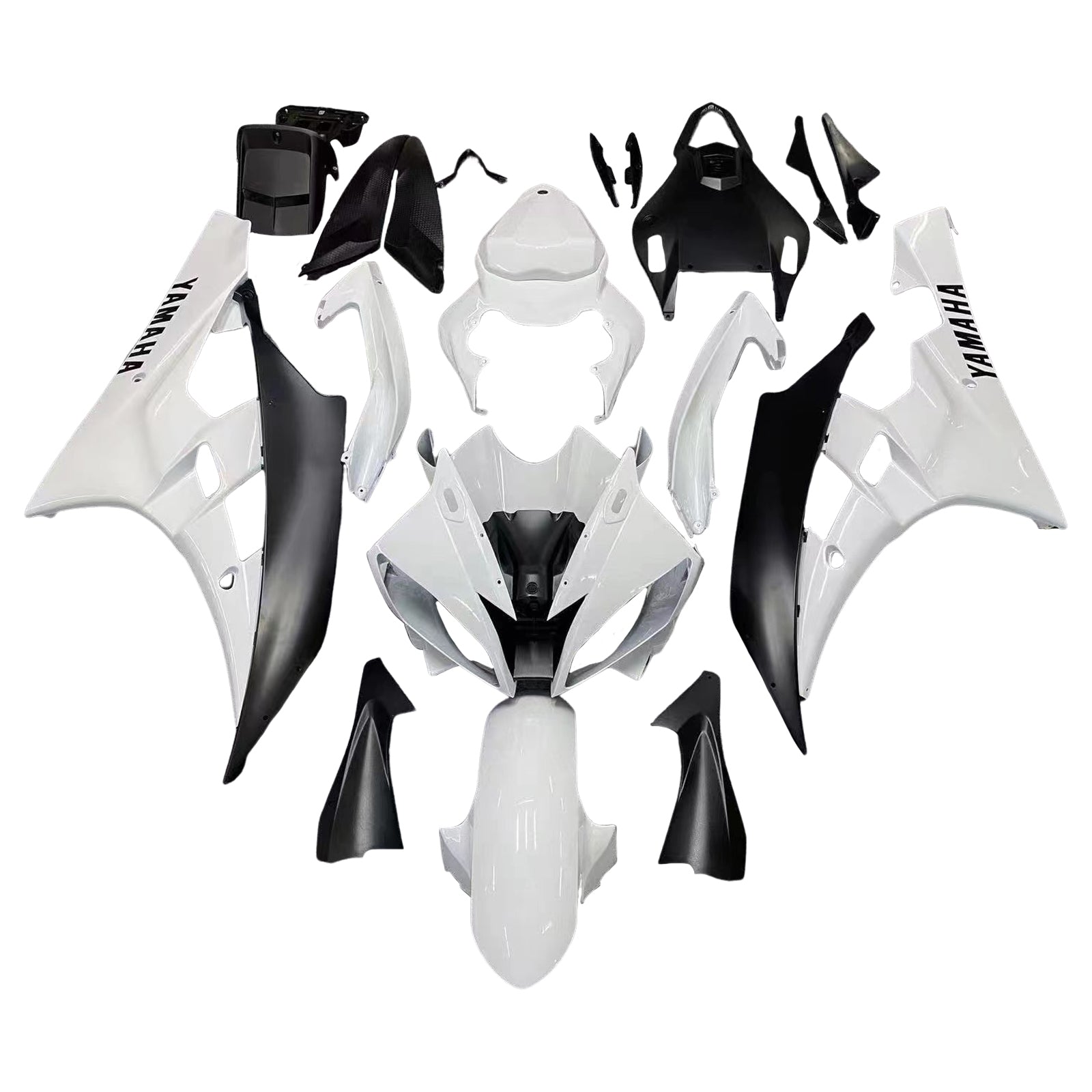 Amotopart Fairings Yamaha YZF-R6 2006-2007 Fairing White Black Fairing Kit