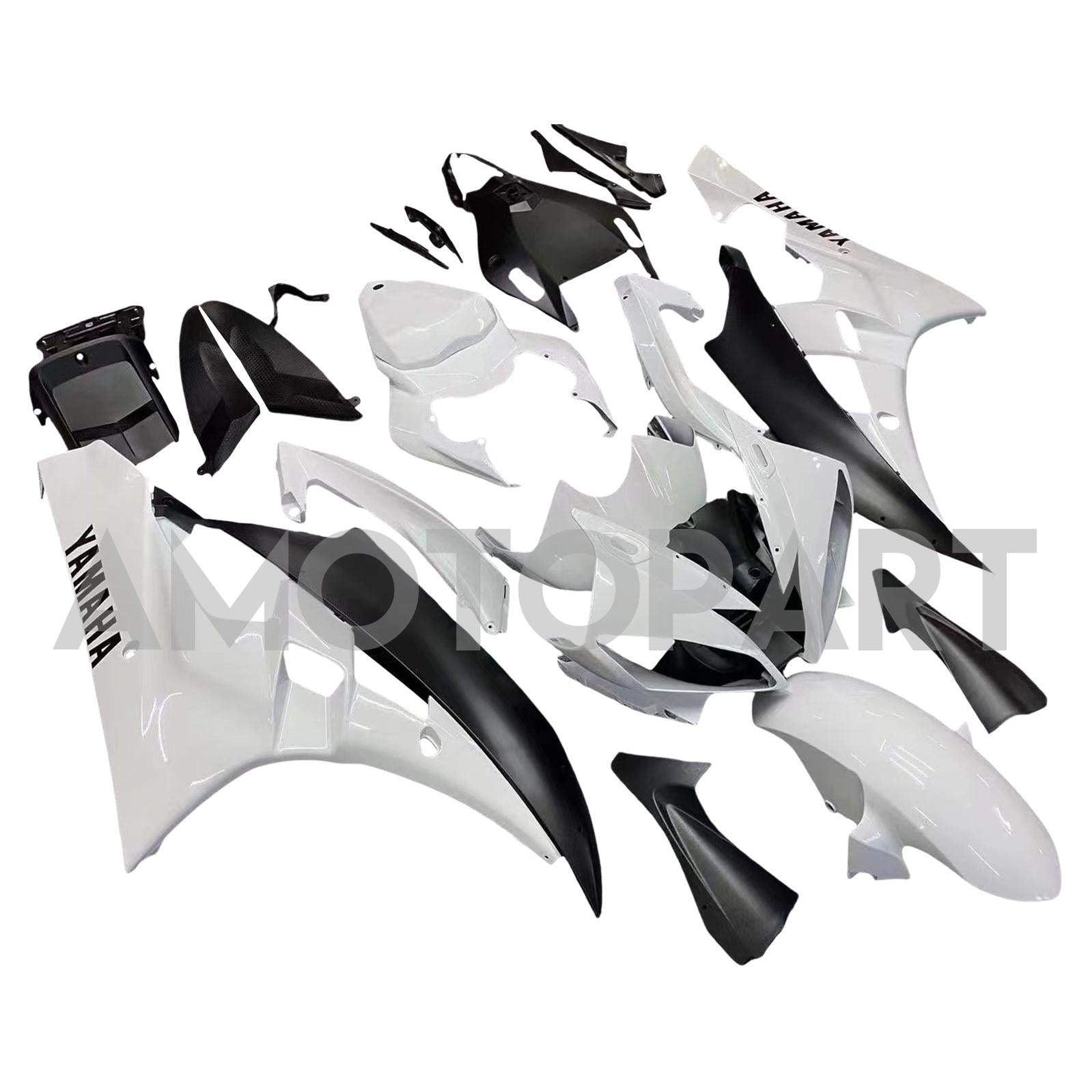 Amotopart Fairings Yamaha YZF-R6 2006-2007 Fairing White Black Fairing Kit