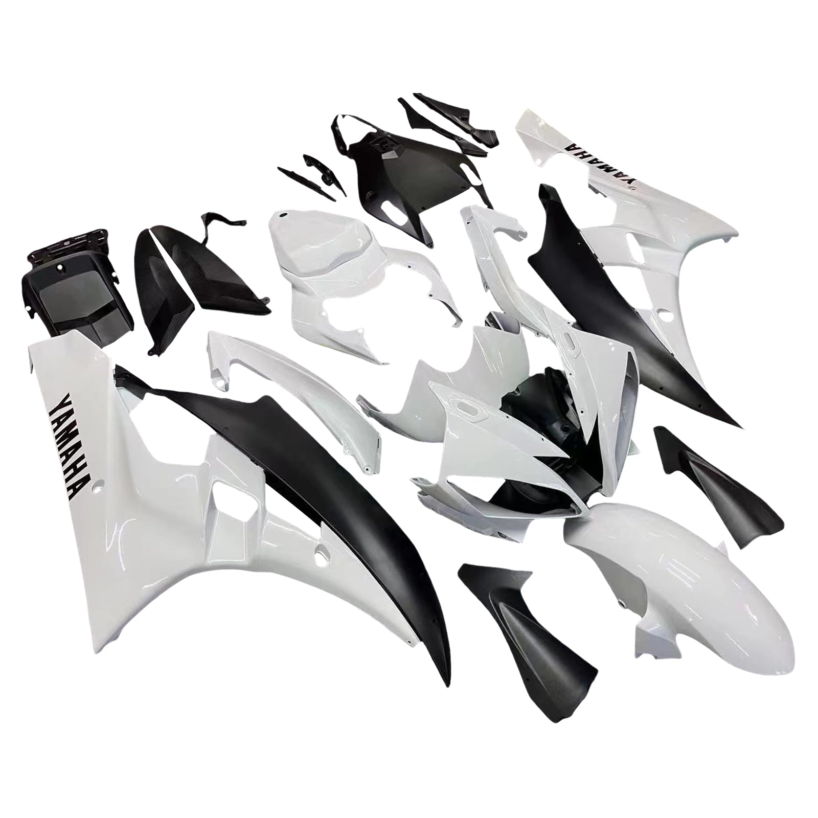 Amotopart Fairings Yamaha YZF-R6 2006-2007 Fairing White Black Fairing Kit