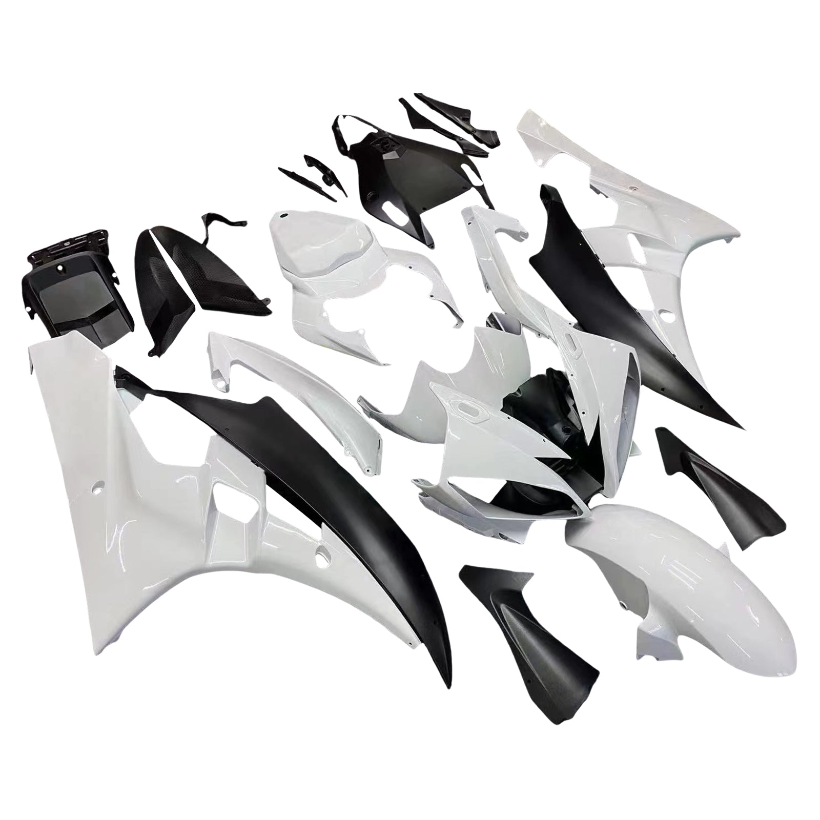 AMOTOPART-kuipen Yamaha YZF-R6 2006-2007 Fairing White Black Fairing Kit