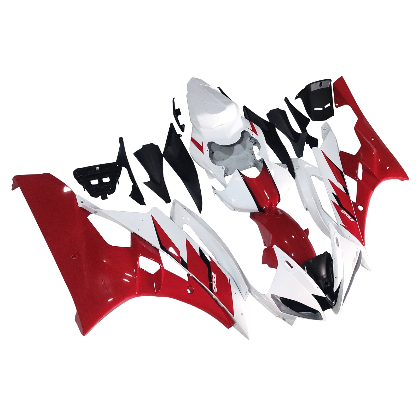 Amotopart 2006-2007 Yamaha YZF-R6 Red&White Fairing Kit