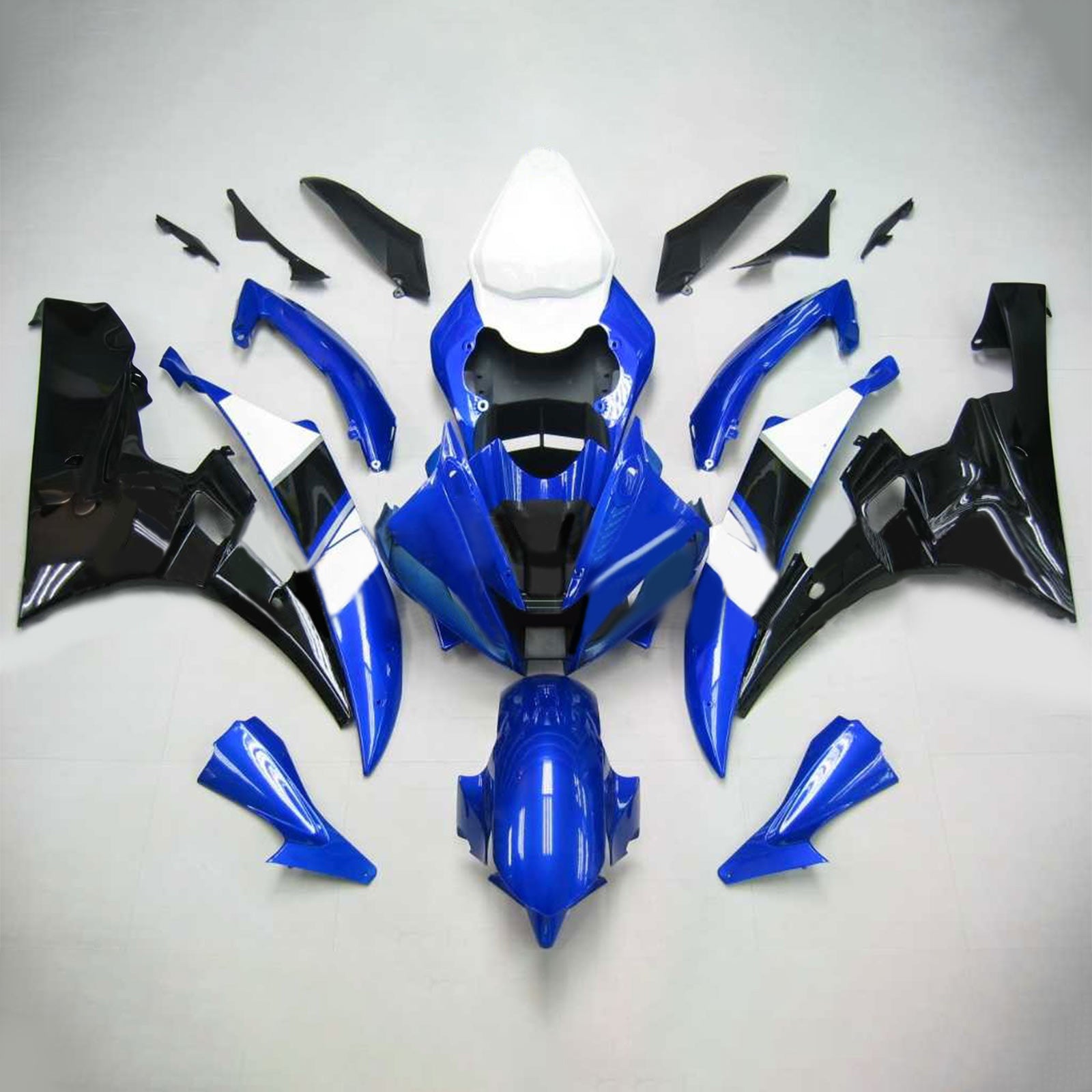 Amotopart Yamaha 2006-2007 YZF 600 R6 Blue Black Fairing Kit