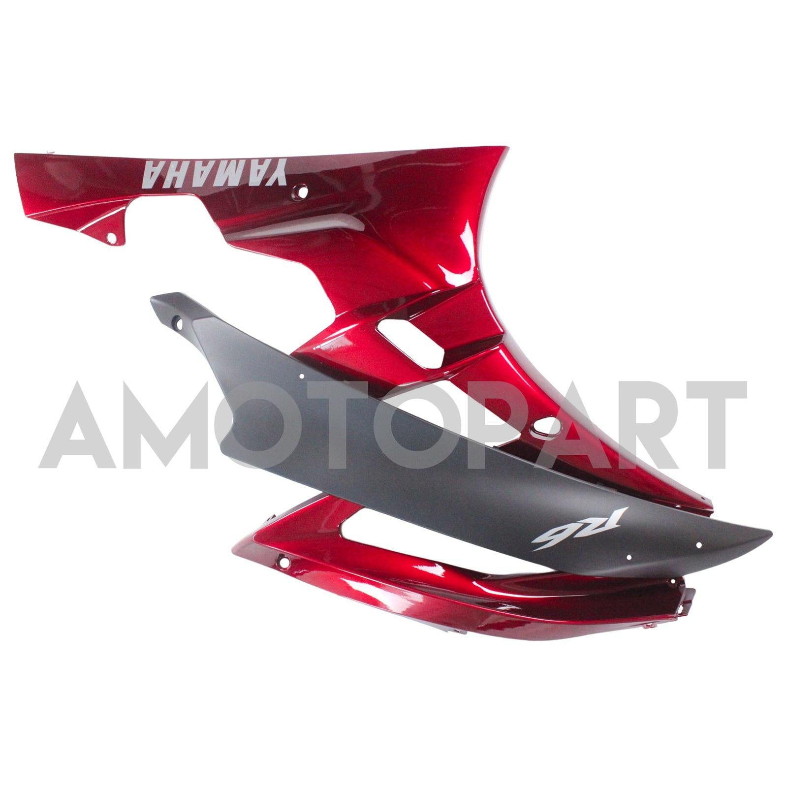 Amotopart Yamaha 2006-2007 YZF 600 R6 Red Black Fairing Kit