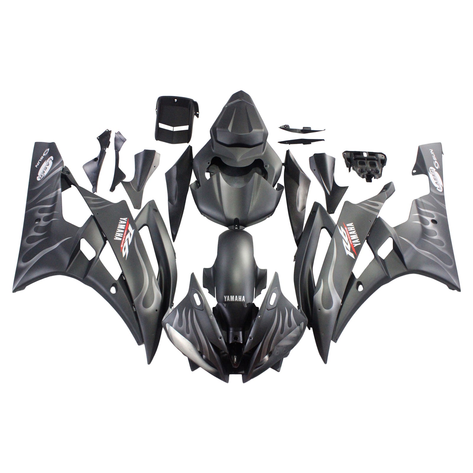 Kit de carenado de inyección, carrocería de plástico ABS apto para Yamaha YZF 600 R6 2006-2007