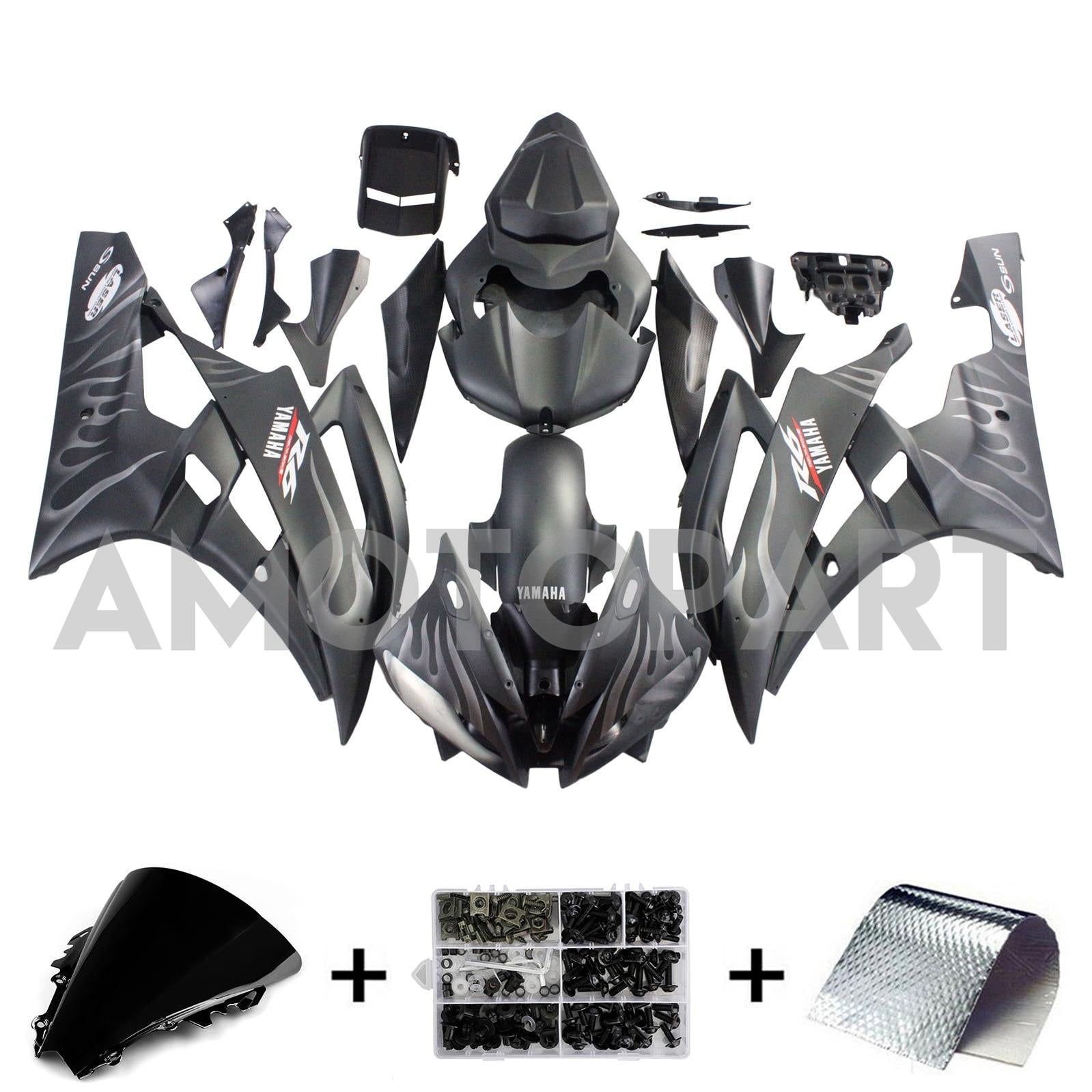Injektionsverkaufskit Karosserie Kunststoff ABS für Yamaha YZF 600 R6 2006-2007