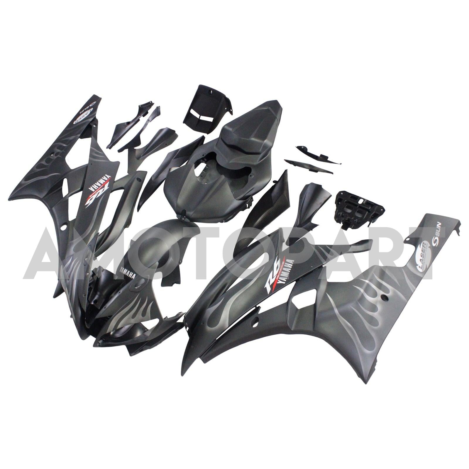 Kit de carenado de inyección, carrocería de plástico ABS apto para Yamaha YZF 600 R6 2006-2007