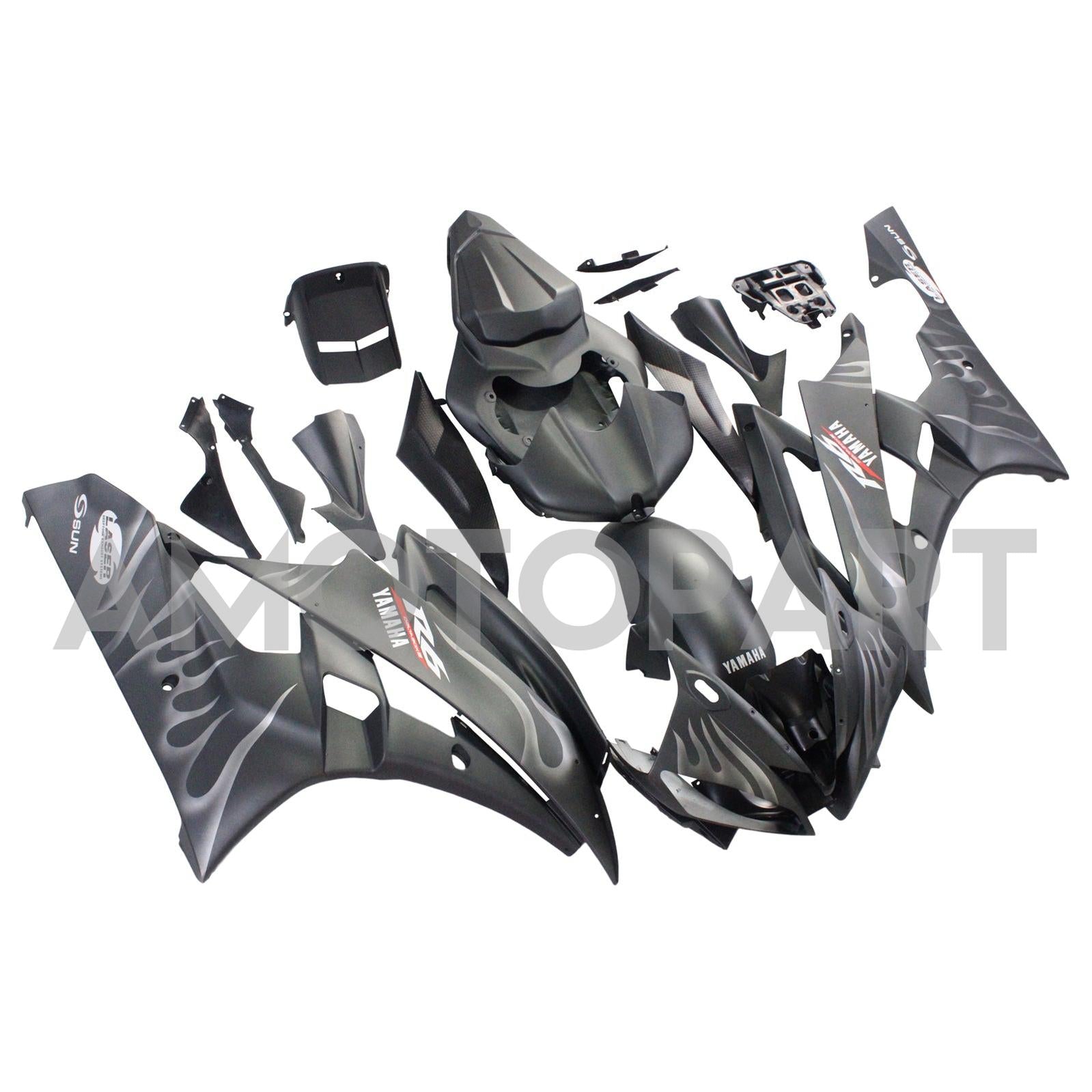 Kit de carenado de inyección, carrocería de plástico ABS apto para Yamaha YZF 600 R6 2006-2007