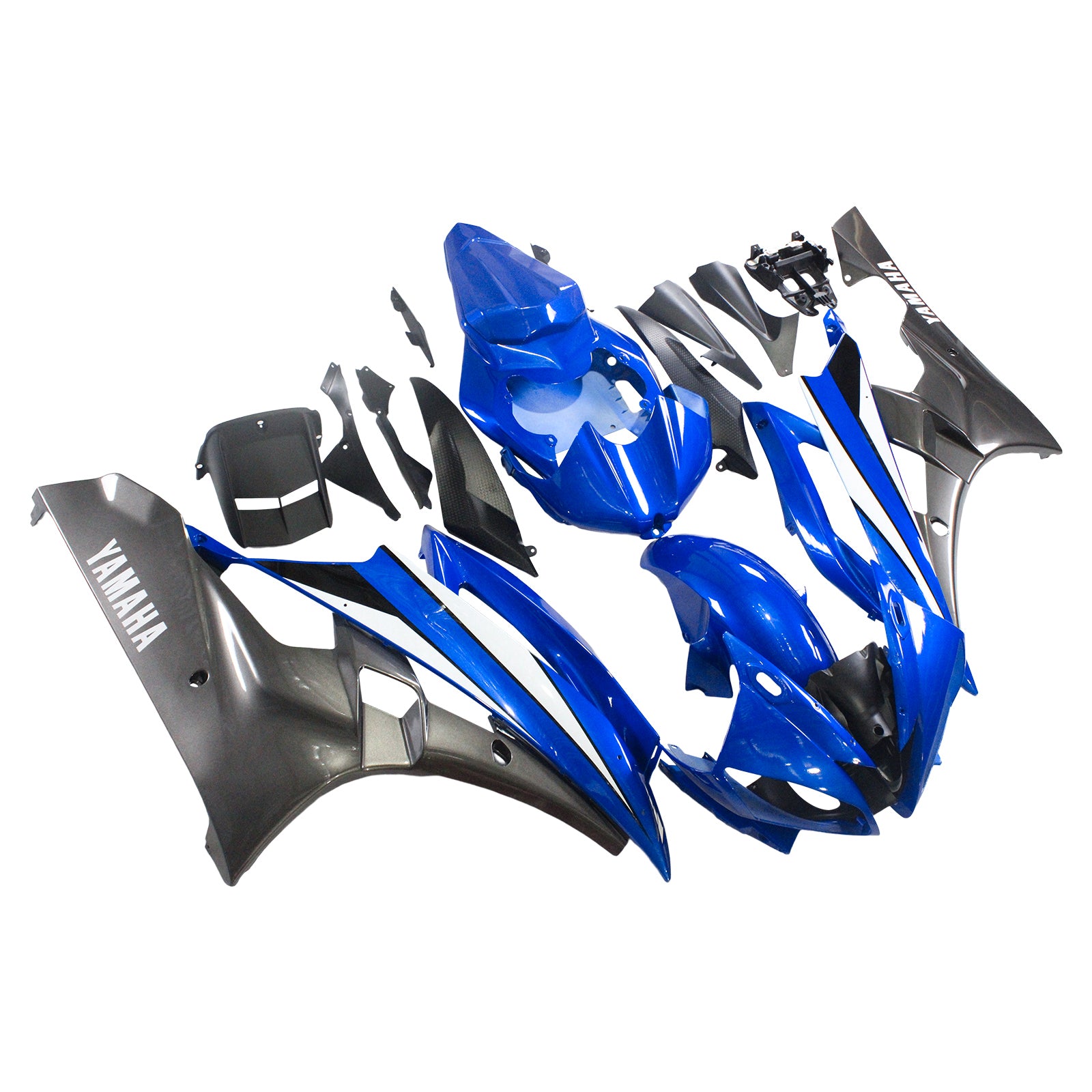 Amotopart Yamaha 2006-2007 YZF 600 R6 Blue Black Fairing Kit