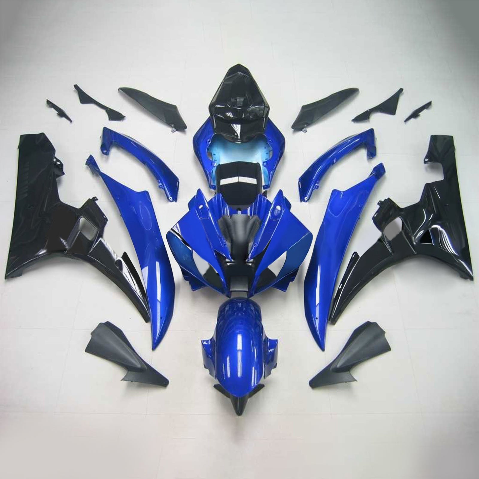Amotopart Yamaha 2006-2007 YZF 600 R6 Blue Black Fairing Kit