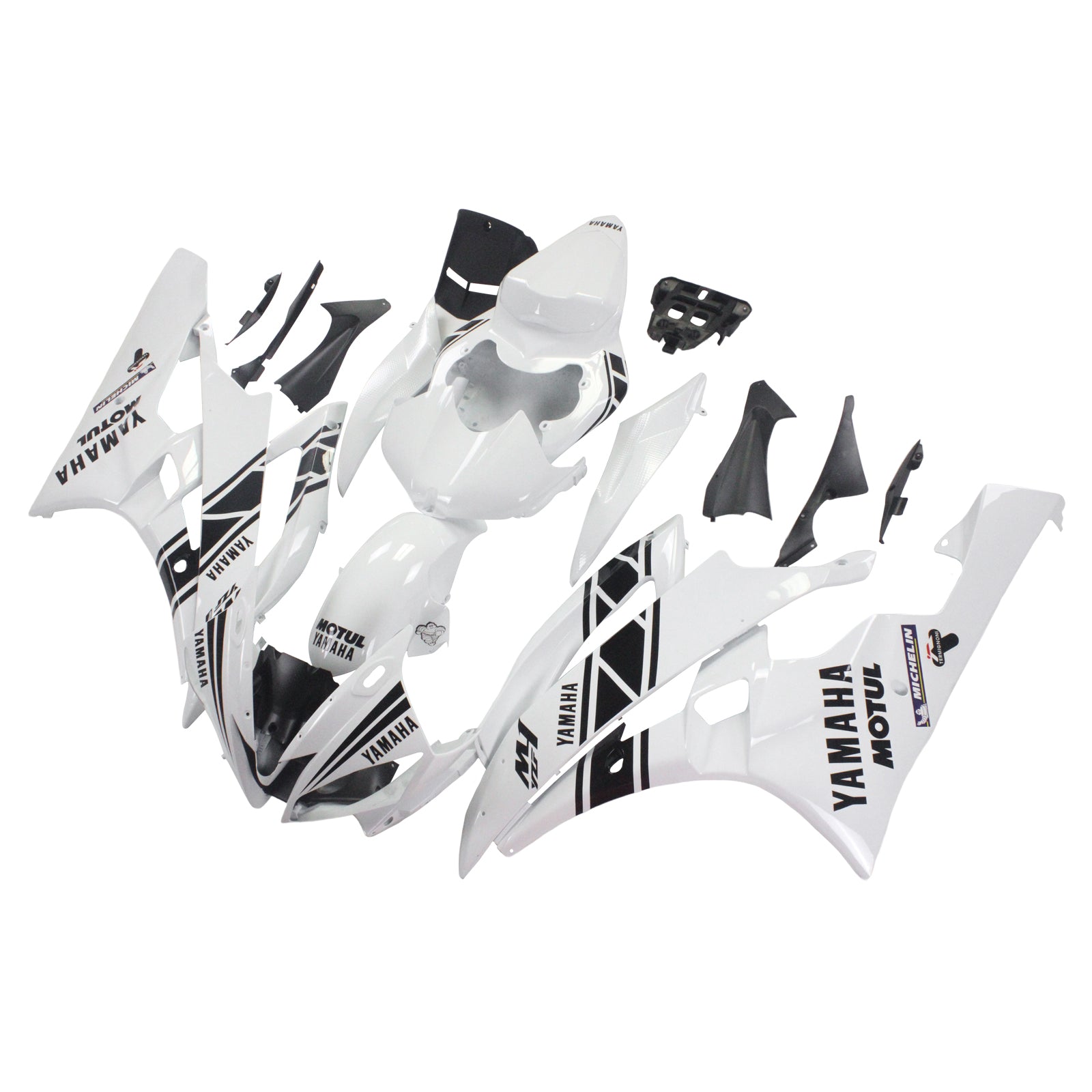 Amotopart Yamaha 2006-2007 YZF 600 R6 White Fairing Kit