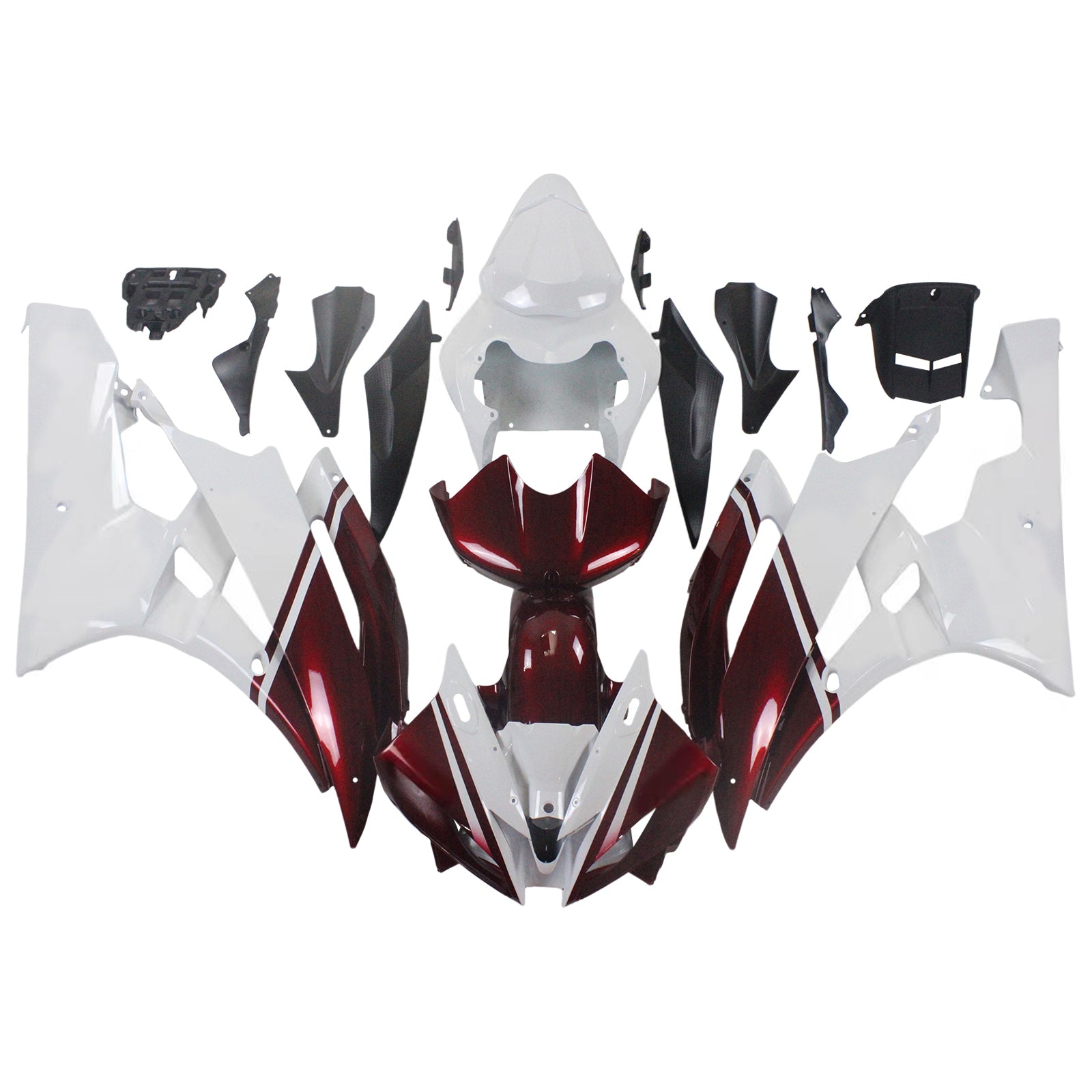 Amotopart 2006-2007 Yamaha YZF 600 R6 Red&White Fairing Kit