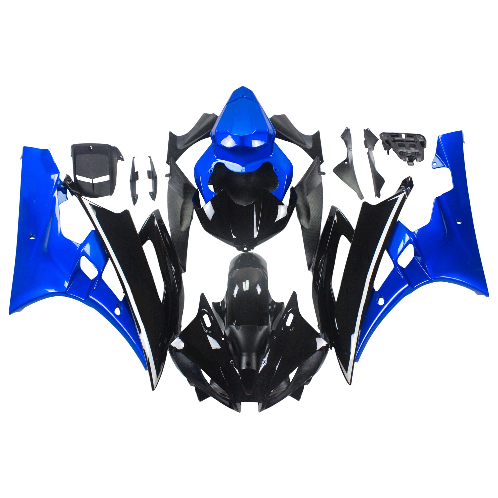 Amotopart Failing Kit Bodywork Plastic Abs Fit for Yamaha YZF 600 R6 2006-2007