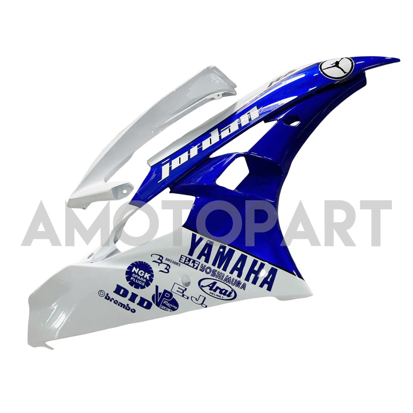 Amotopart Yamaha 2006-2007 YZF 600 R6 White Blue Fairing Kit