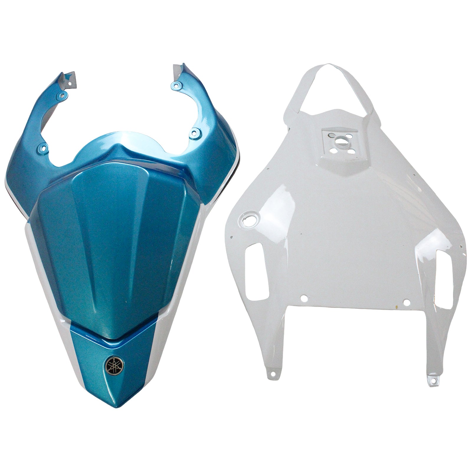 Amotopart 2006-2007 YZF 600 R6 Yamaha Kit de carénage bleu et blanc