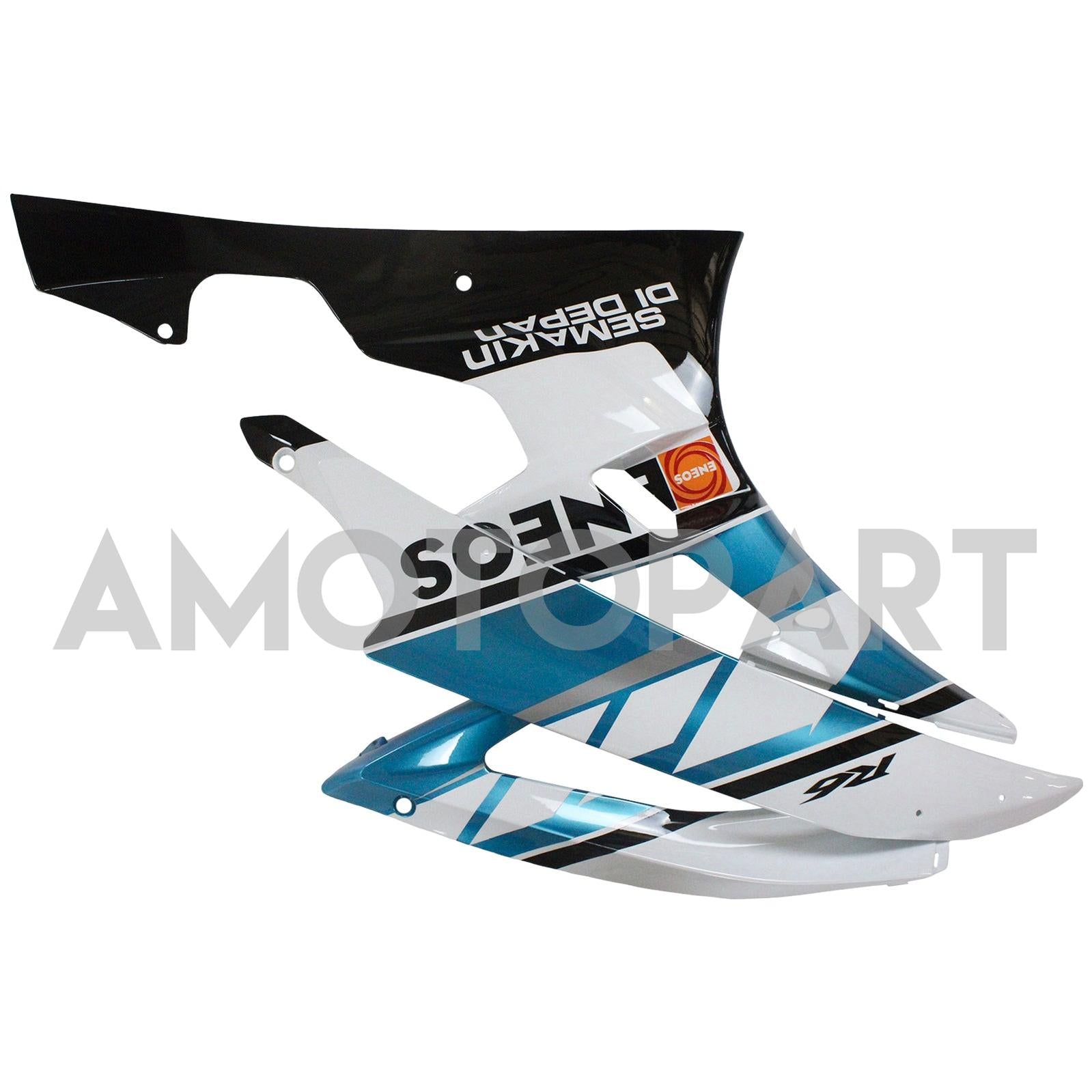 Amotopart 2006-2007 YZF 600 R6 Yamaha Blue&White Fairing Kit