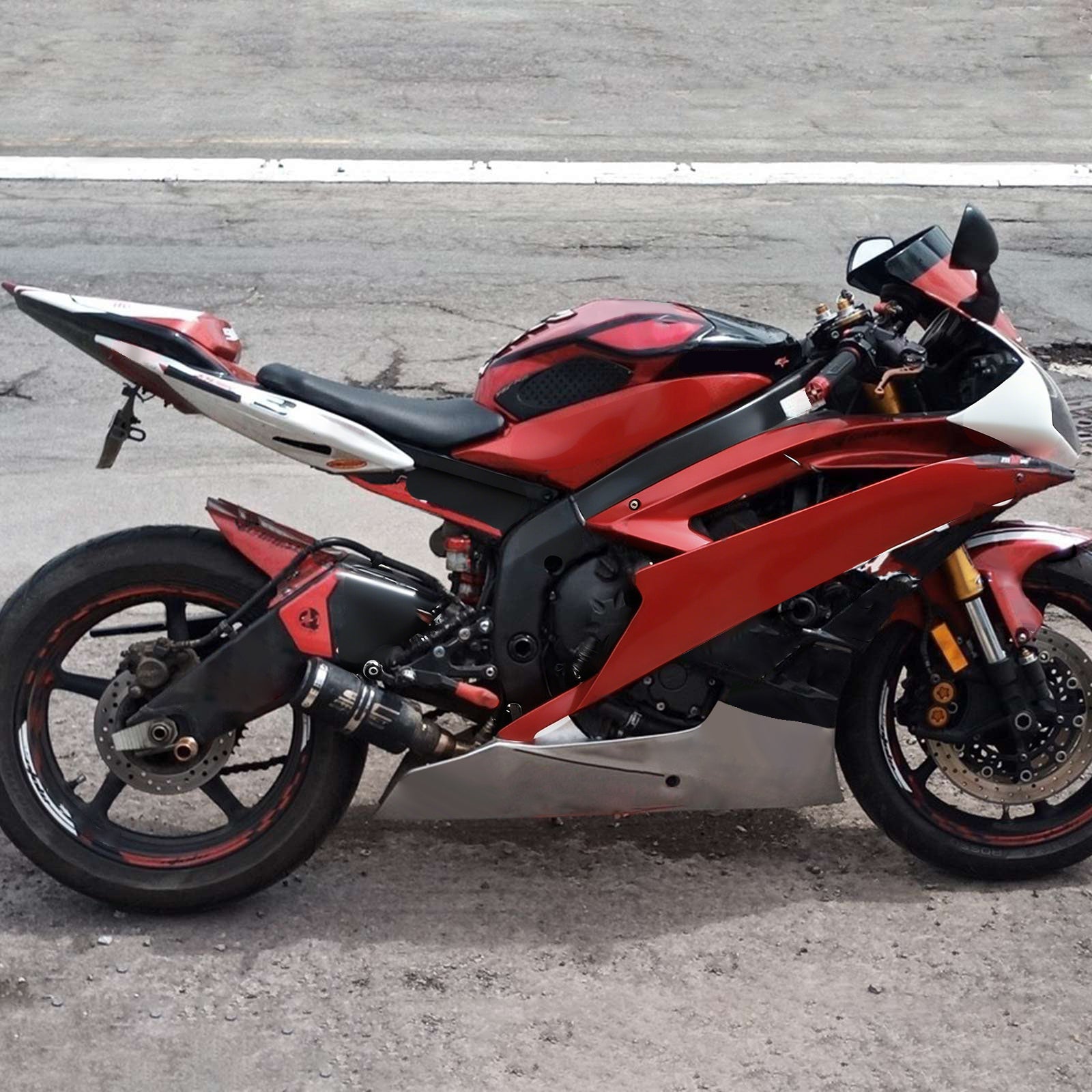 Injection Fairing Kit Bodywork Plastic ABS fit For Yamaha YZF 600 R6 2006-2007