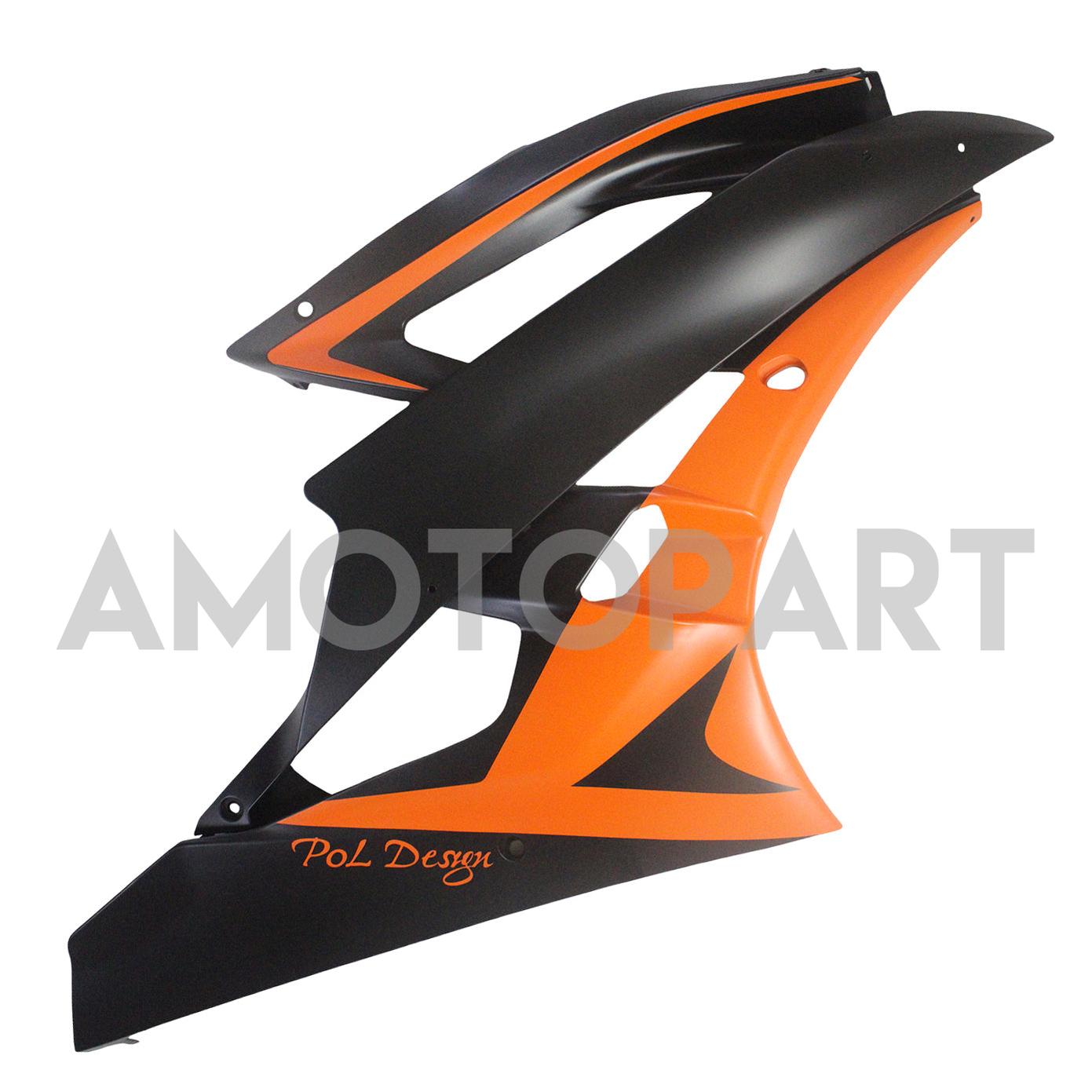 Amotopart Yamaha YZF 600 R6 2006-2007 Orange & Black Fairing Kit