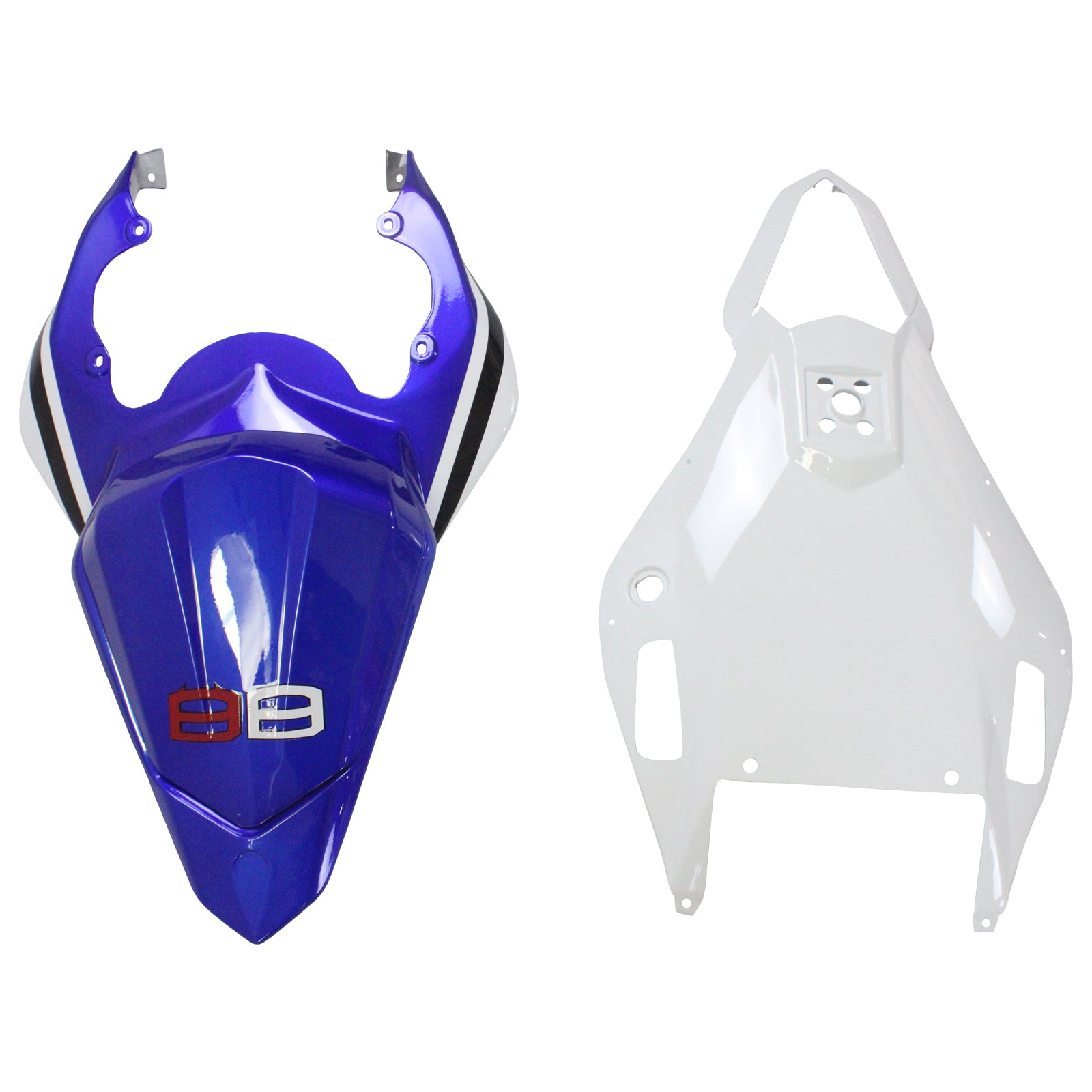 Amotopart Yamaha YZF 600 R6 2006-2007 Blue & White Fairing Kit