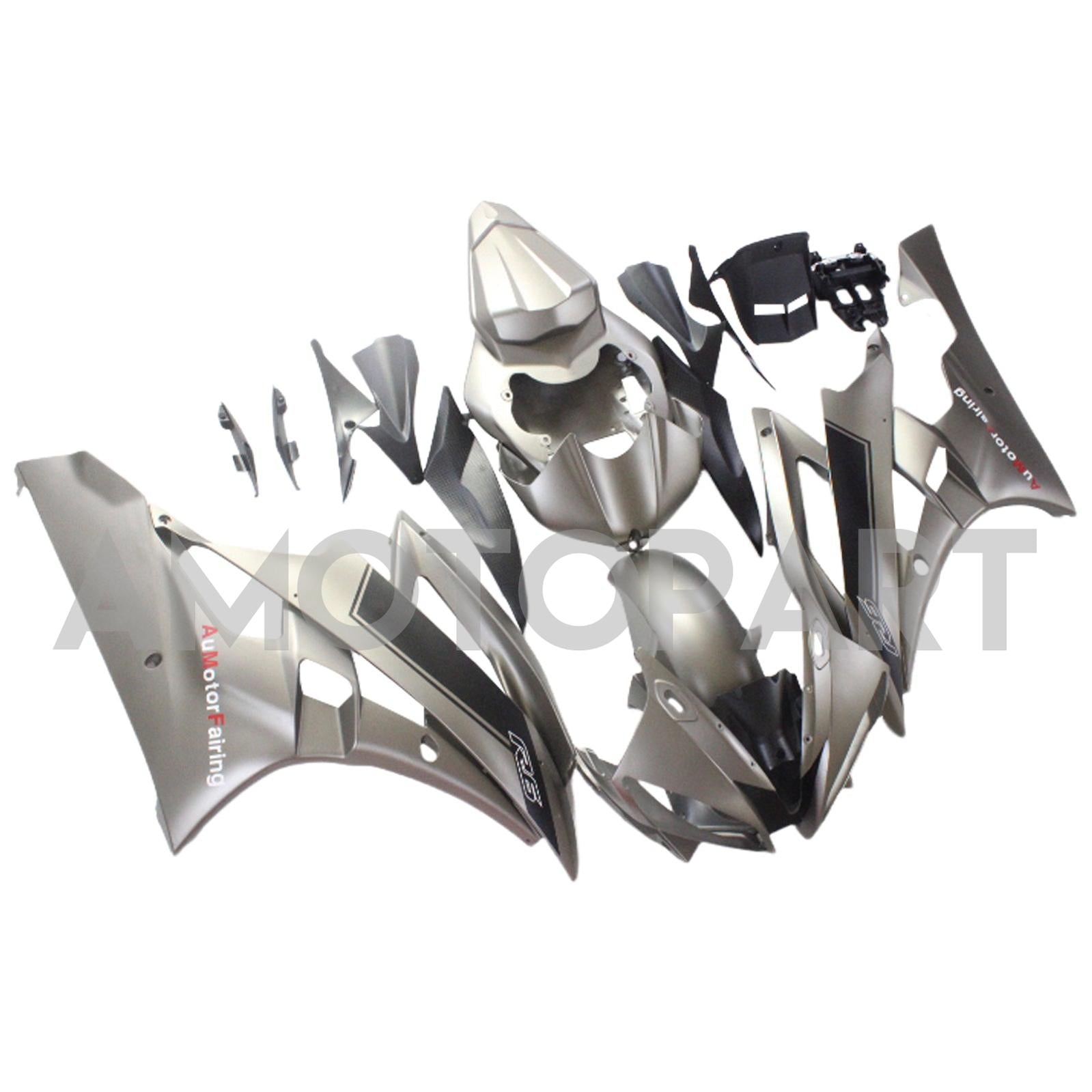 Amotopart Yamaha YZF 600 R6 2006-2007 Matte Grey Fairing Kit
