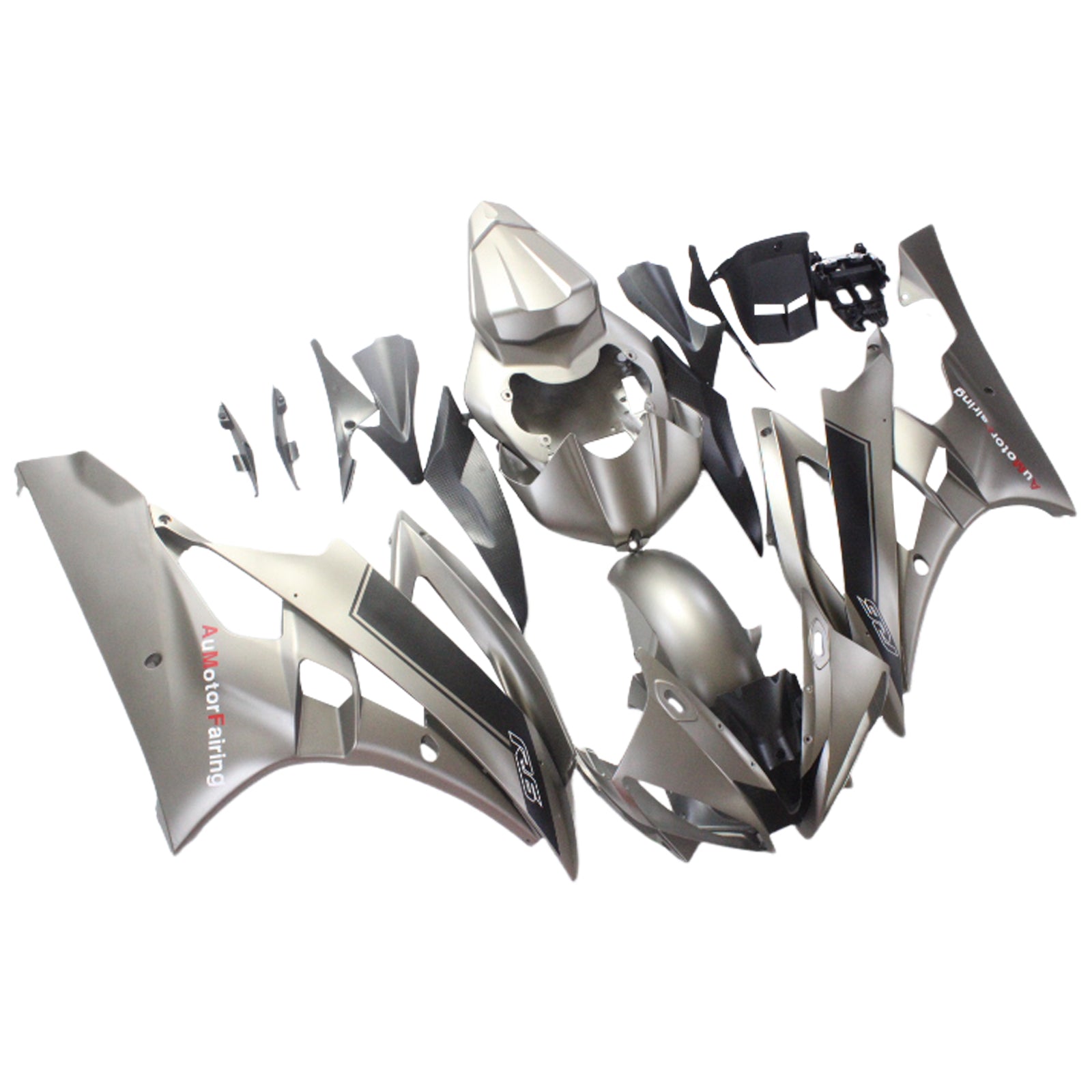 Amotopart Yamaha YZF 600 R6 2006-2007 Matte Grey Fairing Kit