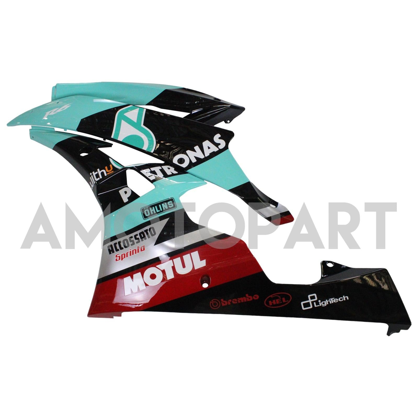 Amotopart Yamaha YZF 600 R6 2006-2007 Green & Black Patronus Fairing Kit