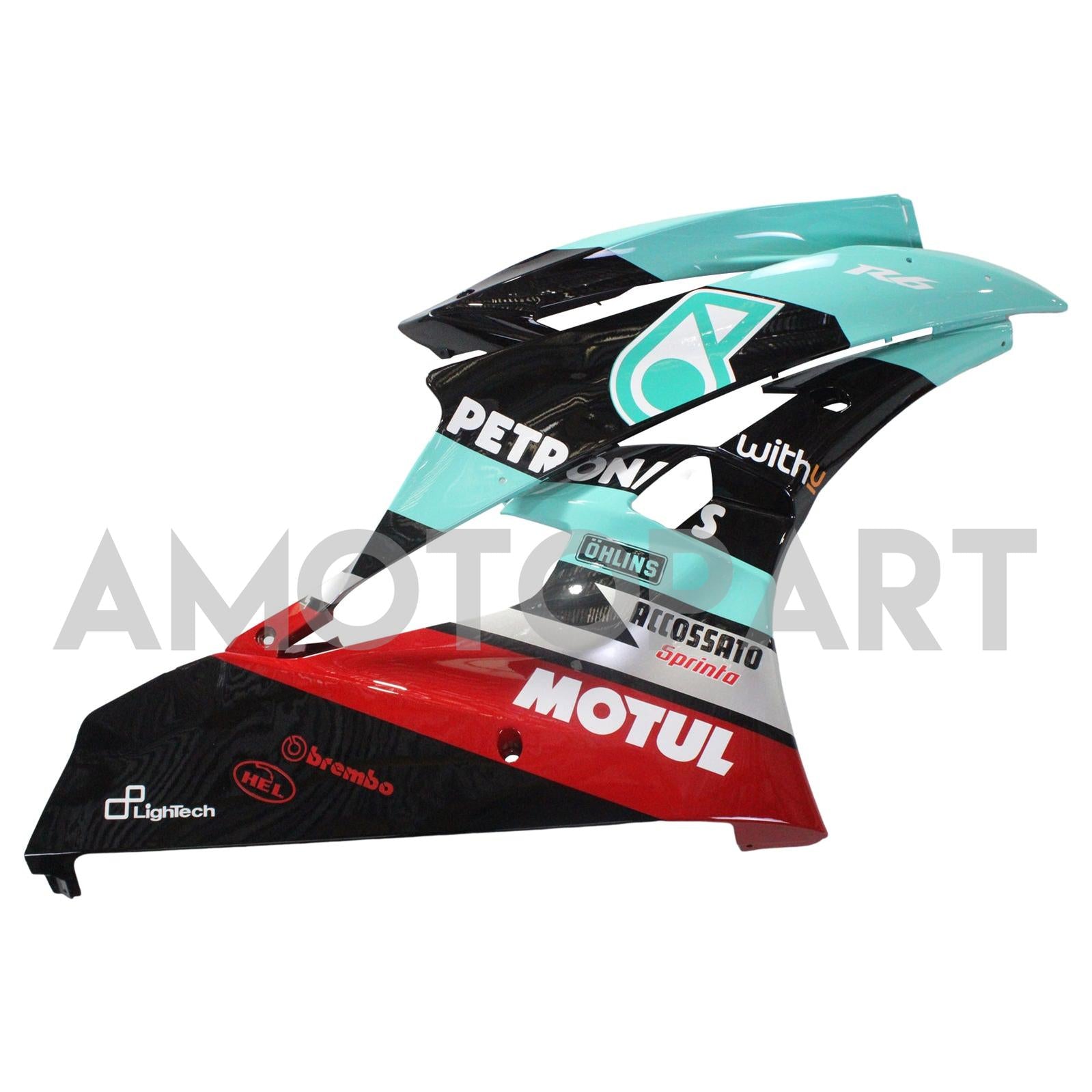 Amotopart Yamaha YZF 600 R6 2006-2007 Green & Black Patronus Fairing Kit
