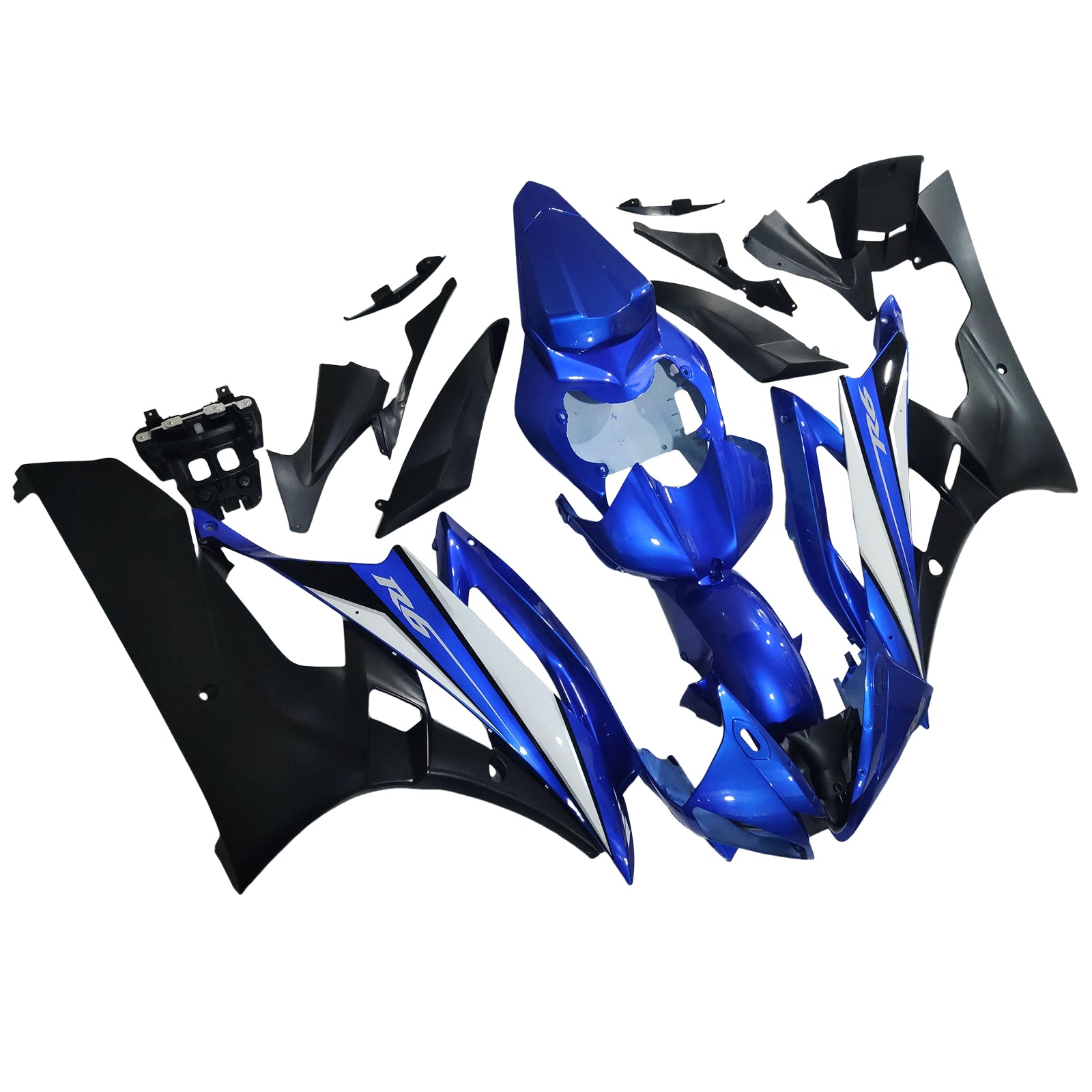 Amotopart Kit carena Blu&Nero Yamaha YZF 600 R6 2006-2007