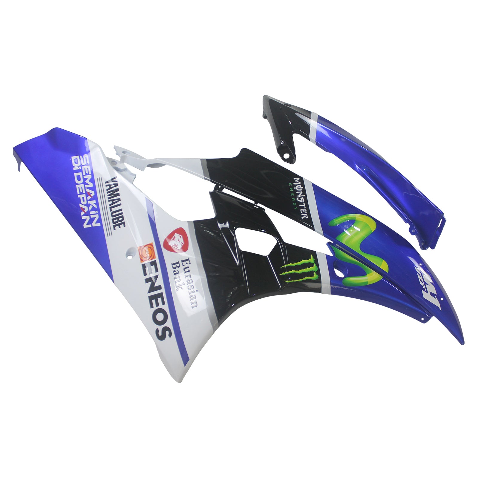 Amotopart 2006-2007 Yamaha YZF 600 R6 Black & Blue Fairing Kit