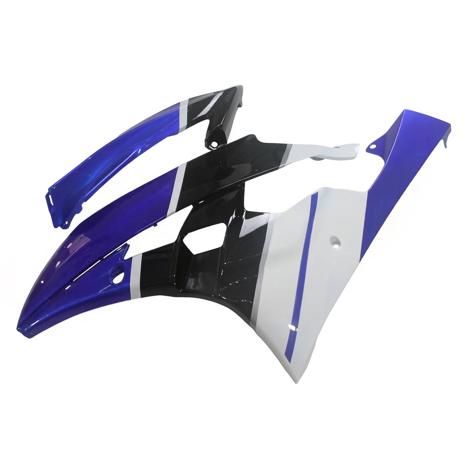 Amotopart 2006-2007 Yamaha YZF 600 R6 Kit de carenagem preto e azul