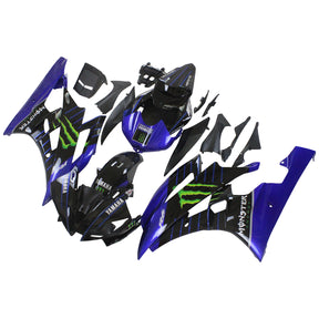 Amotopart 2006–2007 Yamaha YZF 600 R6 Blue &amp; Black Monster Verkleidungsset