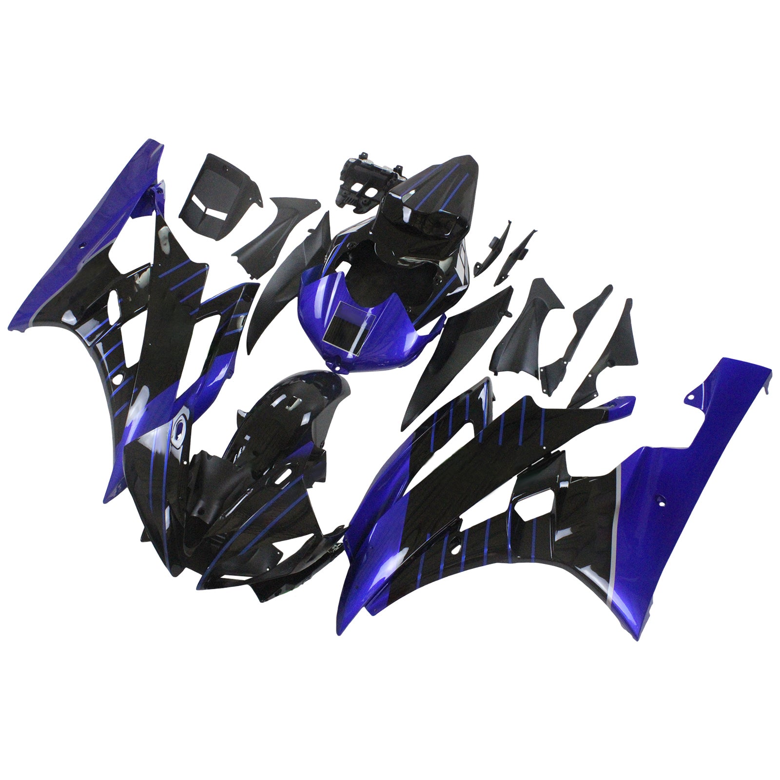 Amotopart 2006-2007 Yamaha YZF 600 R6 Blau&Black Monster Verkleidungssatz