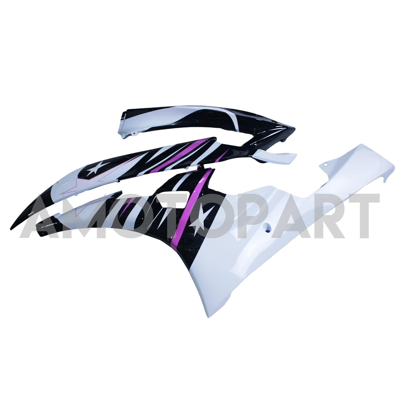 Amotopart 2006-2007 Yamaha YZF 600 R6 Pink & Black Star Fairing Kit