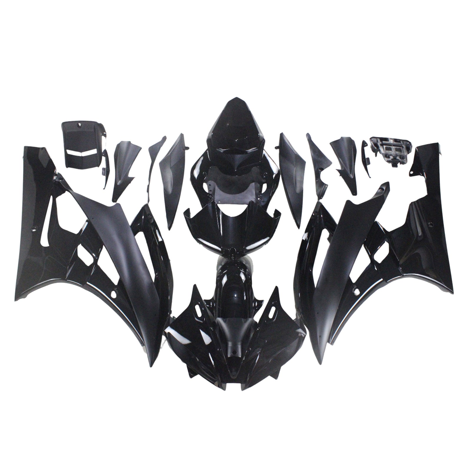 Amotopart 2006-2007 Yamaha YZF 600 R6 Matte Black Fairing Kit
