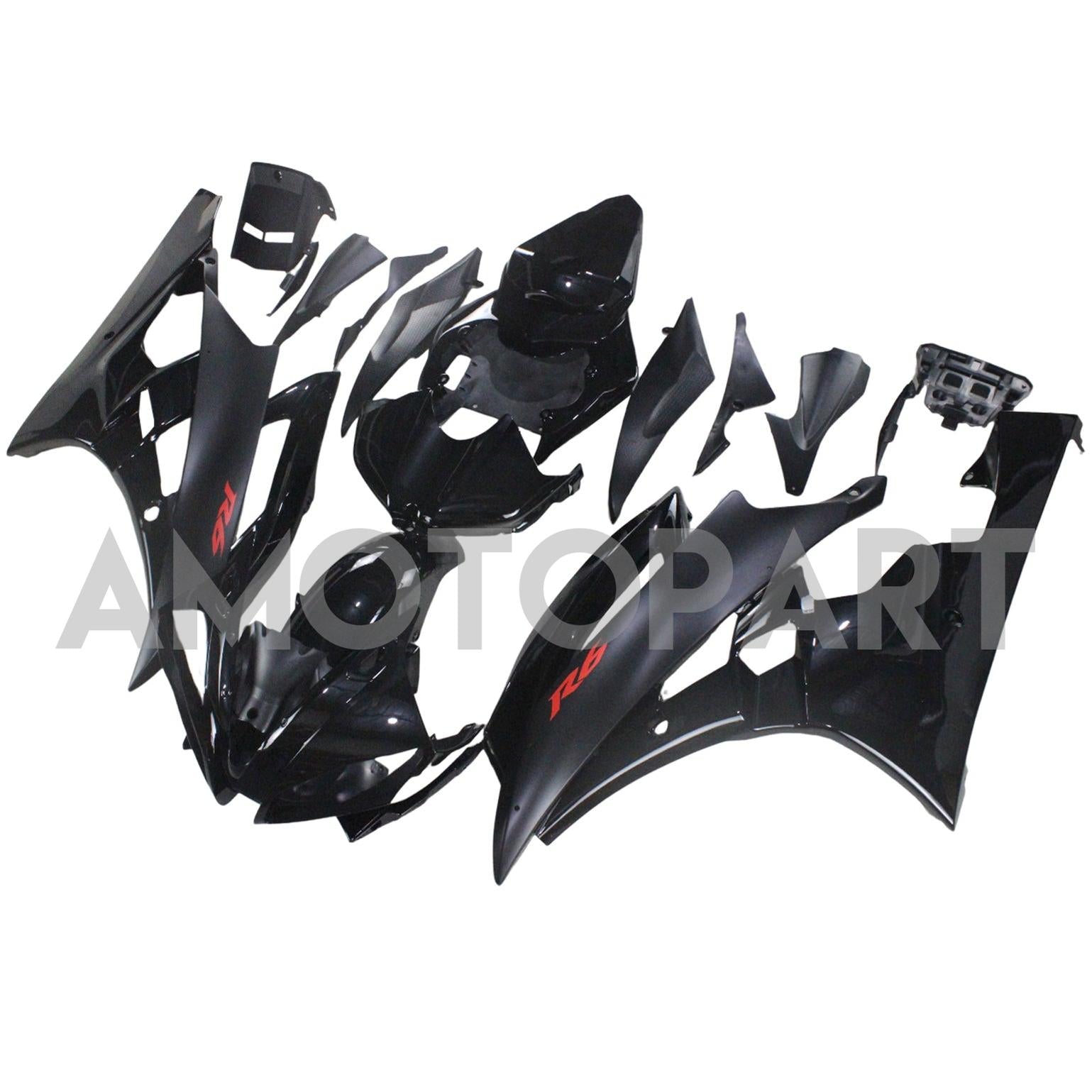 Amotopart 2006-2007 Yamaha YZF 600 R6 Matte Black Fairing Kit