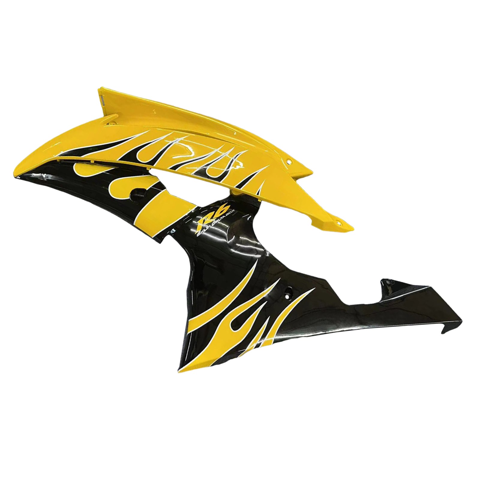 Amotopart 2008-2016 Yamaha YZF 600 R6 Yellow Black Fairing Kit